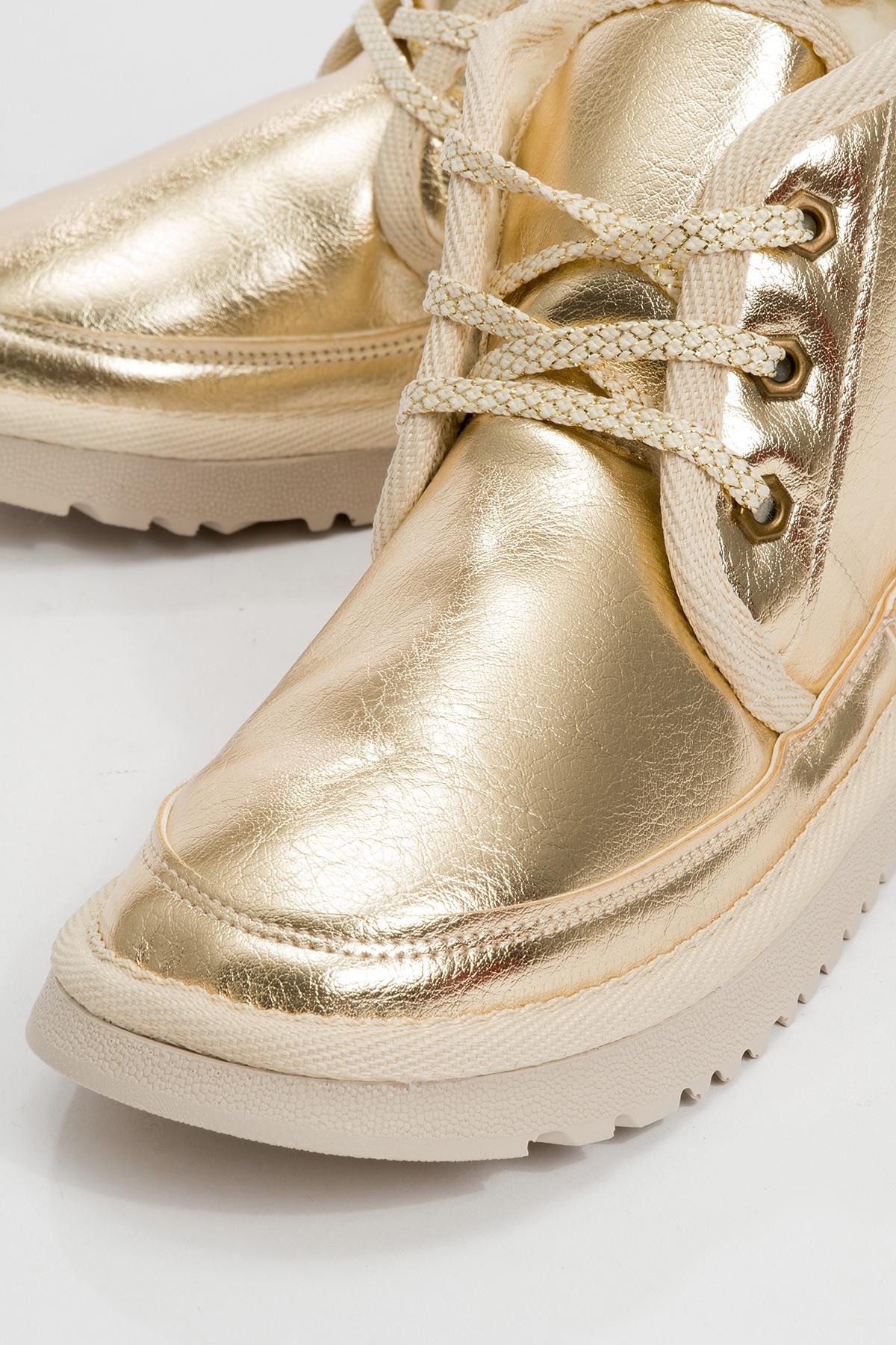Mingo - Gold Lace-Up Sport Boot (Women) - Image 3