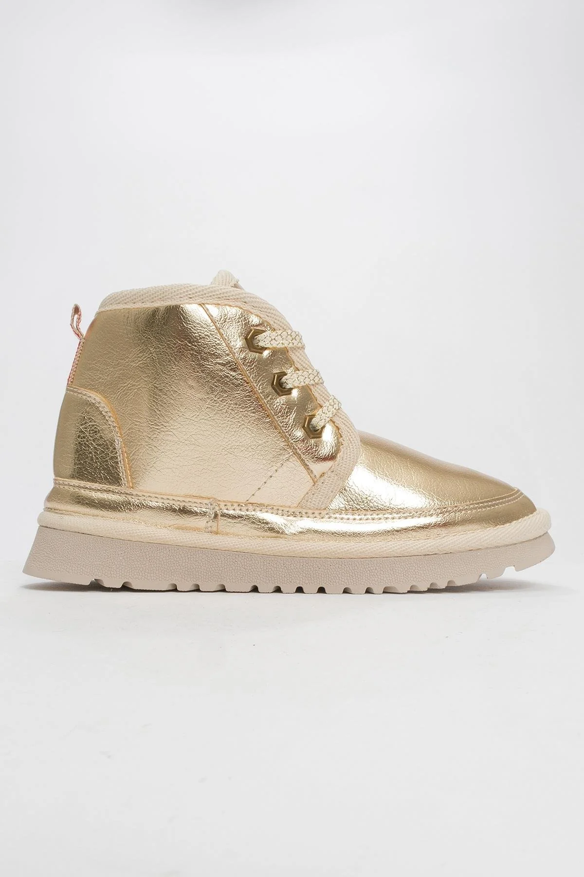 Mingo - Gold Lace-Up Sport Boot (Women) - Image 4