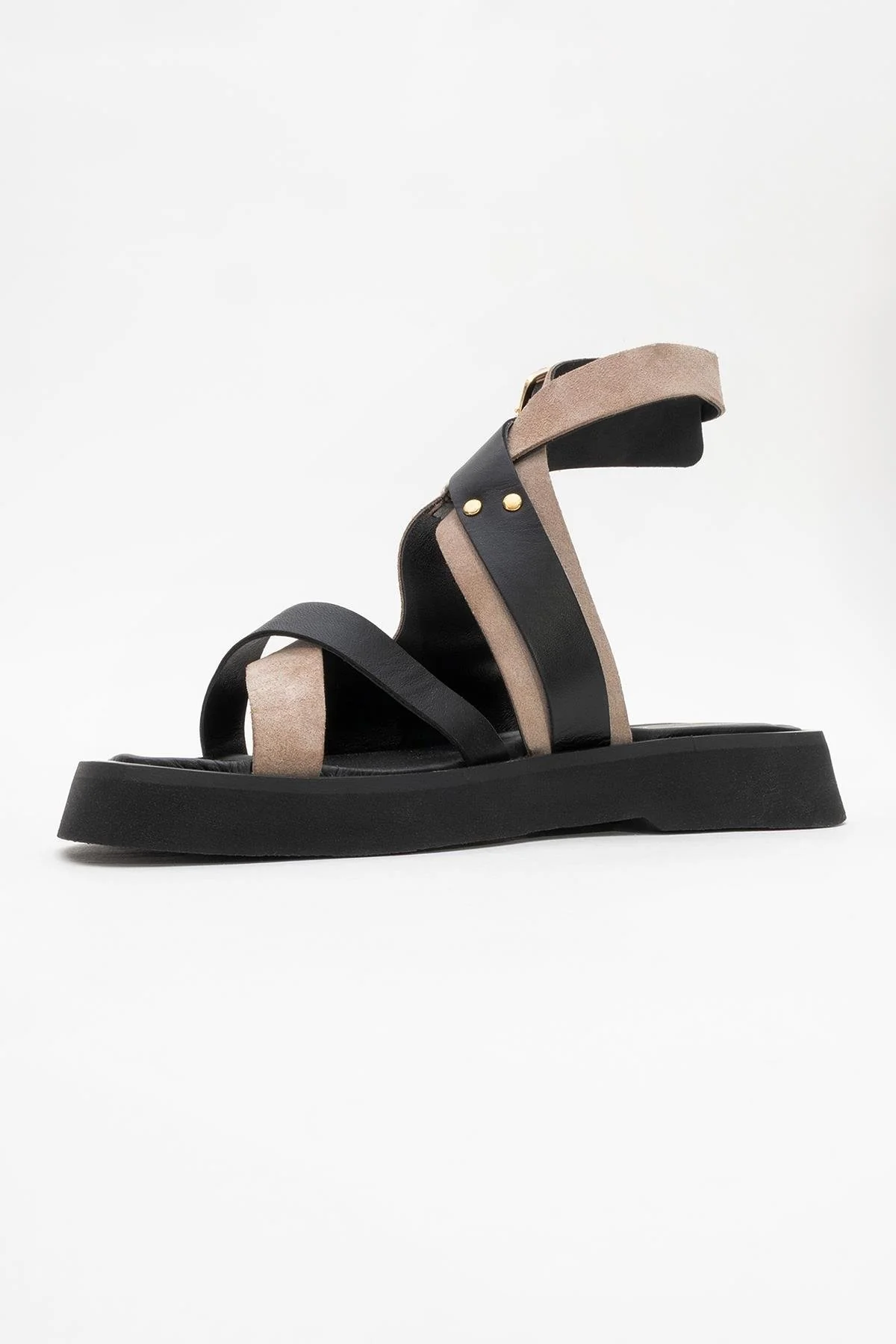 Minnea - Beige Suede Leather Sandal (Women) - Image 4