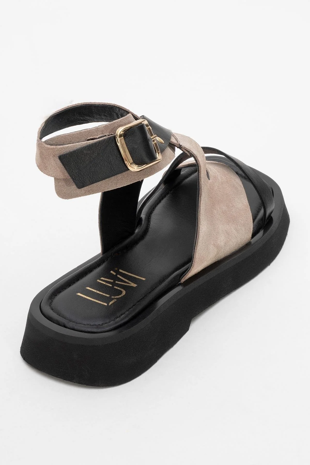 Minnea - Beige Suede Leather Sandal (Women) - Image 5