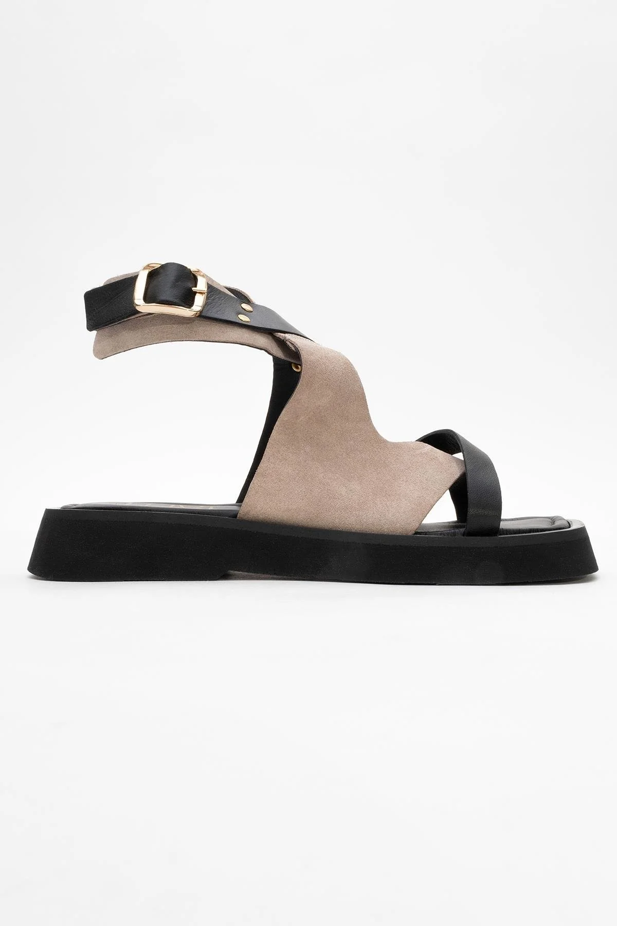 Minnea - Beige Suede Leather Sandal (Women) - Image 6