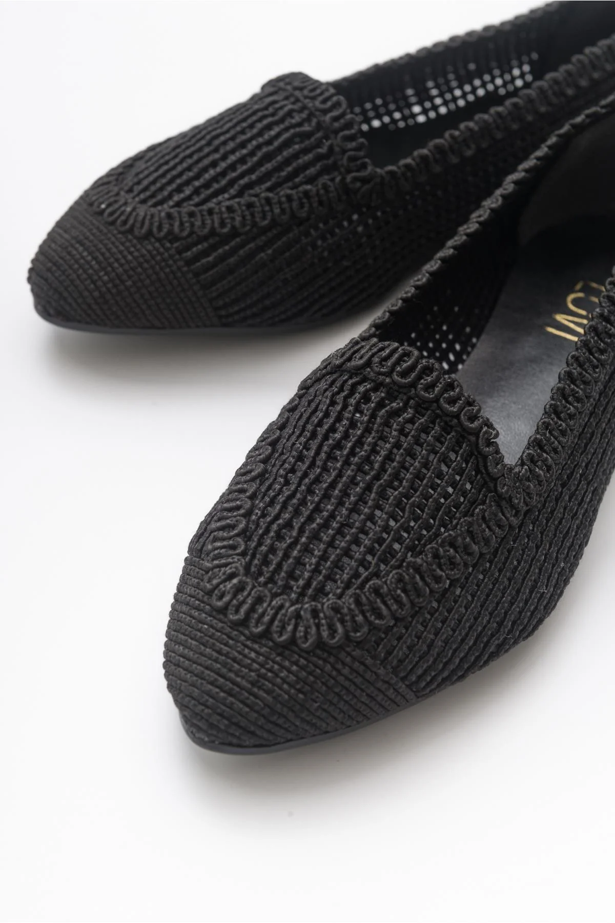 Mira Black Knit Ballet Flat (Women) - Image 2