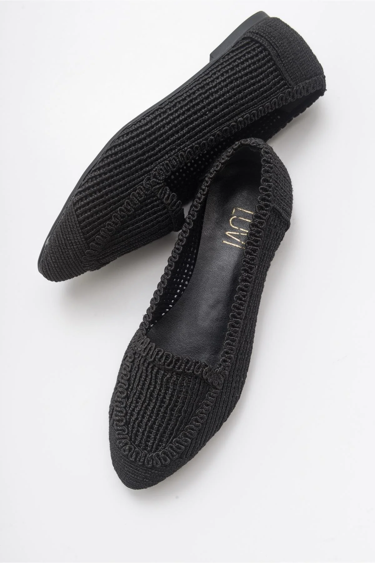 Mira Black Knit Ballet Flat (Women) - Image 4