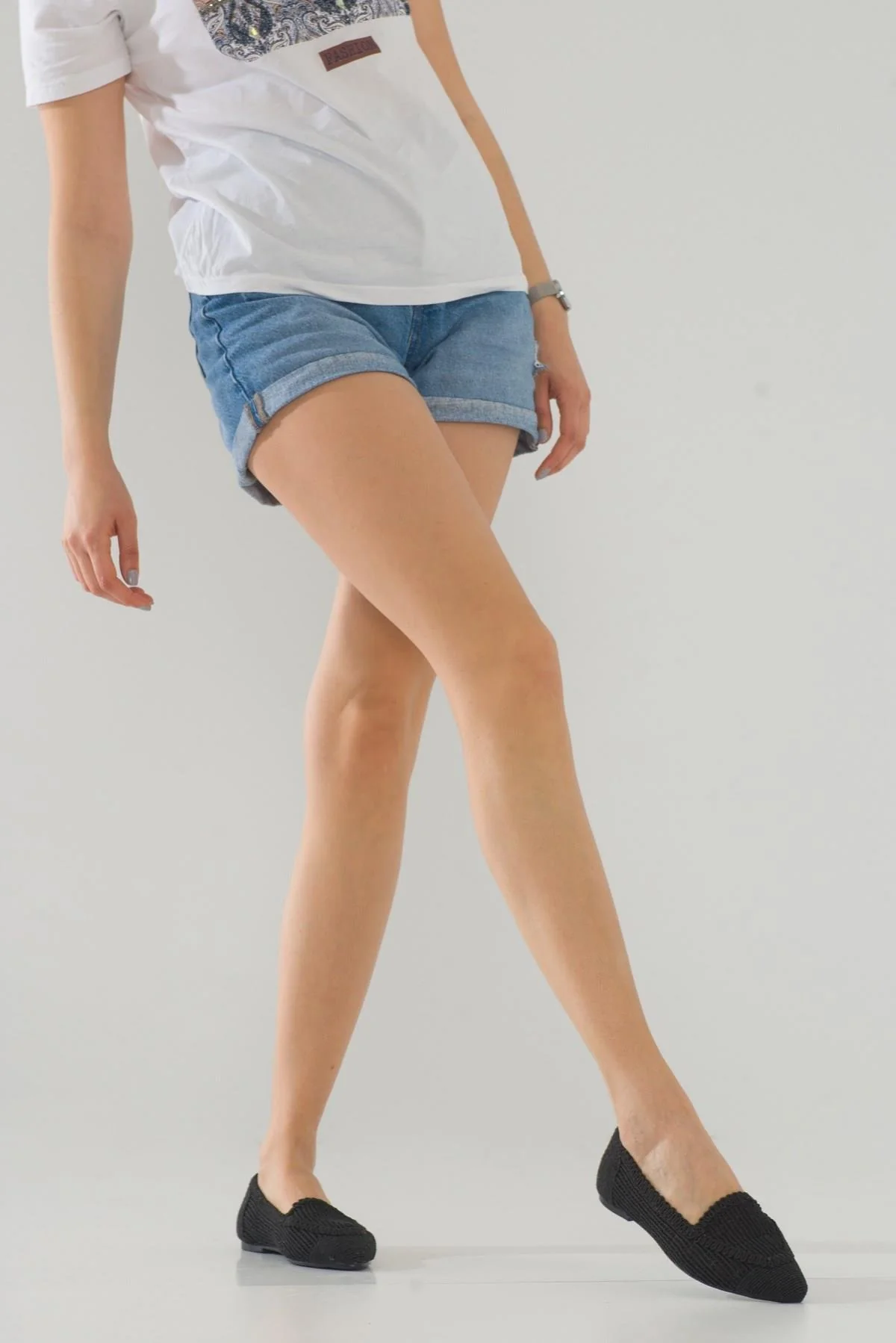 Mira Black Knit Ballet Flat (Women) - Image 7