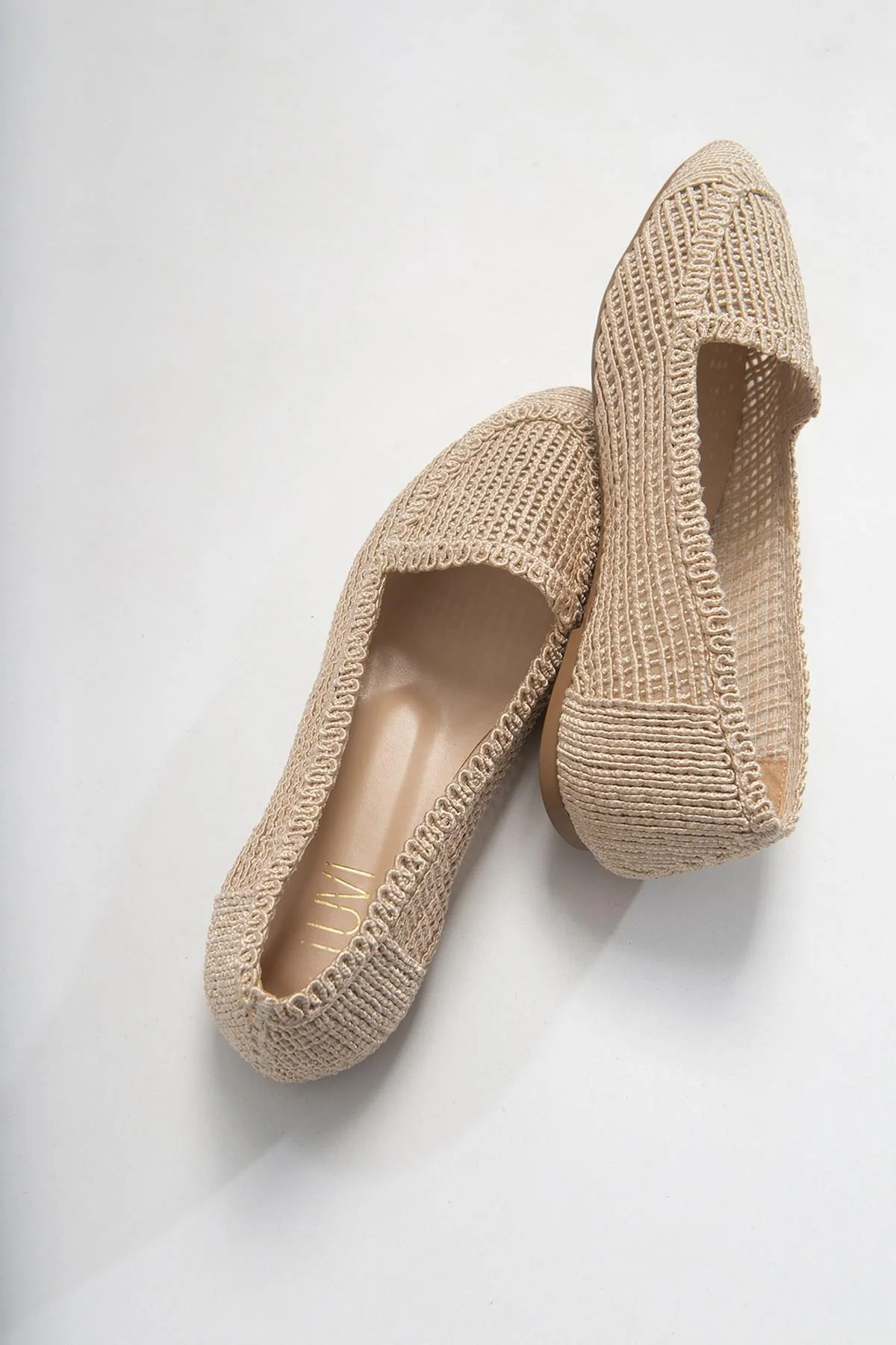 Mira Cream Beige Knit Ballet Flat (Women) - Image 2