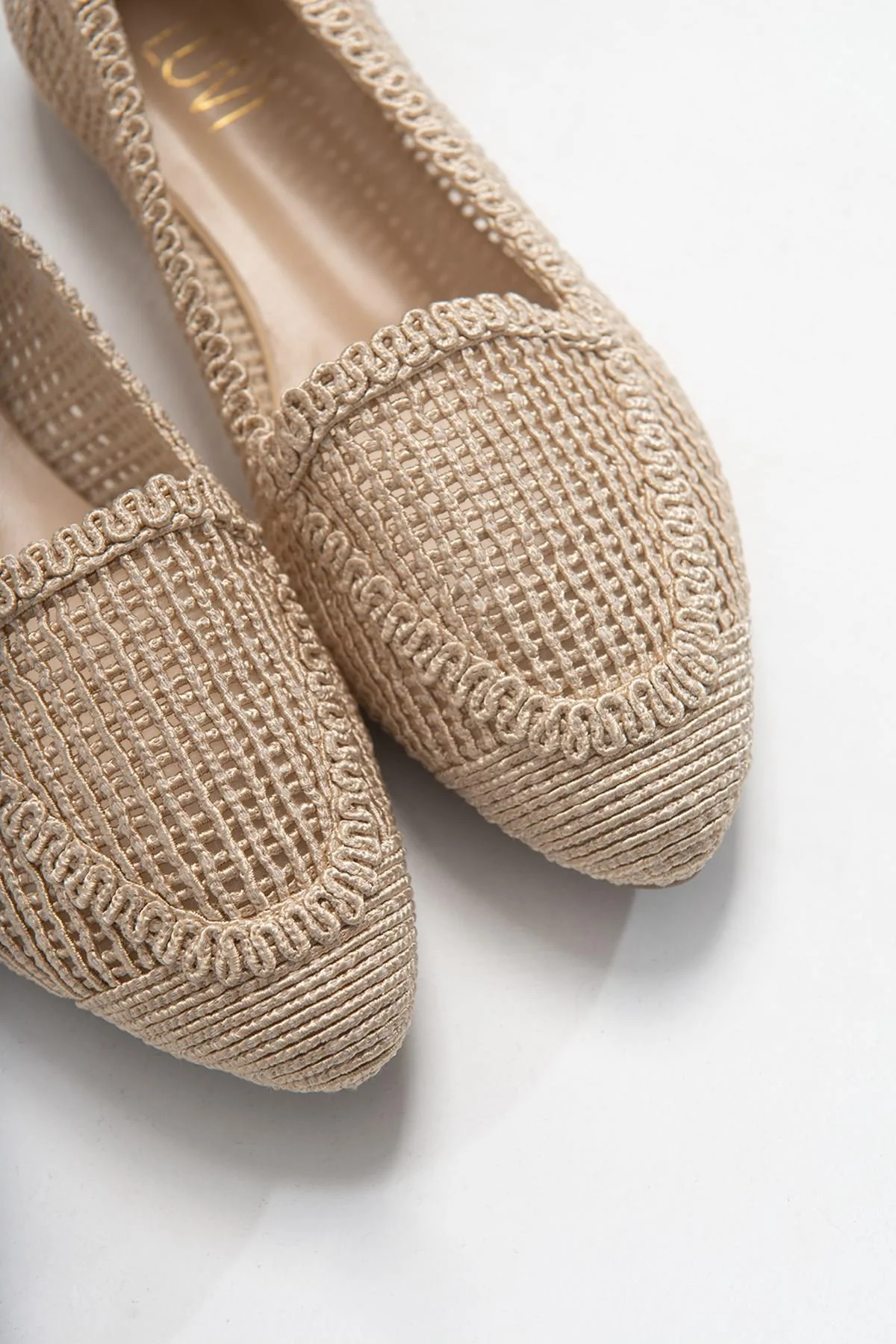 Mira Cream Beige Knit Ballet Flat (Women) - Image 3
