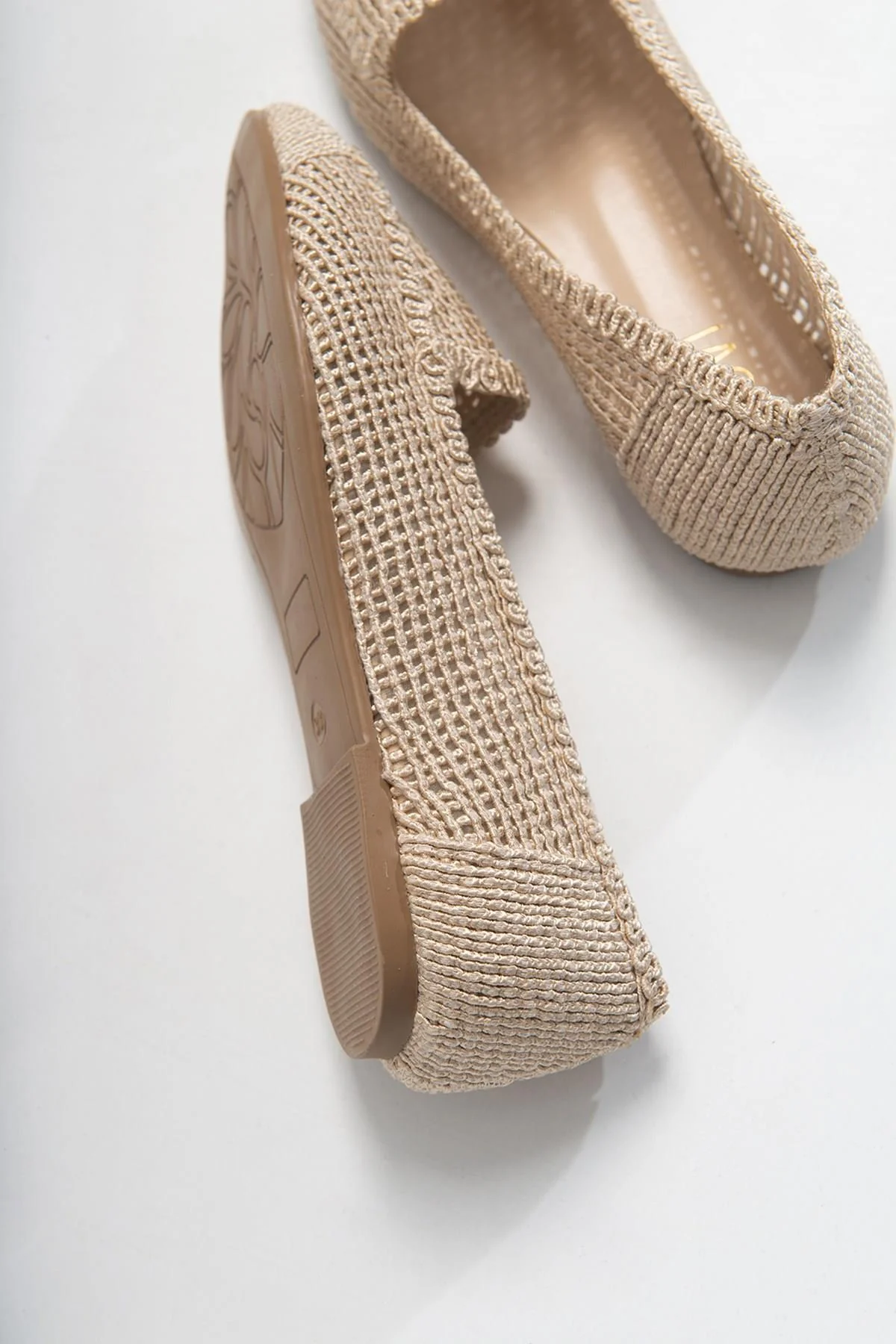 Mira Cream Beige Knit Ballet Flat (Women) - Image 4
