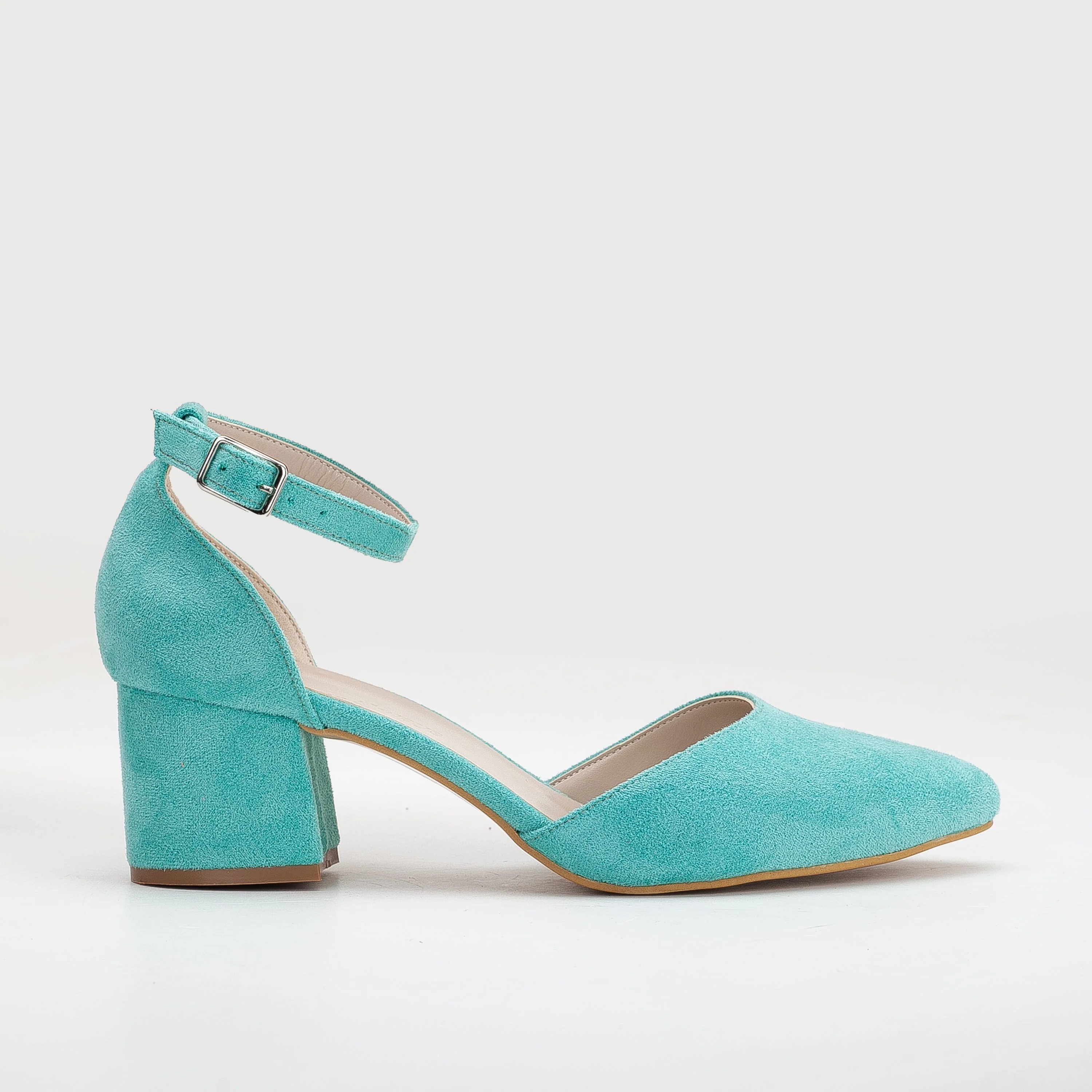 Miranda - Aqua Blue Bridal Shoes with Pearls - Image 5