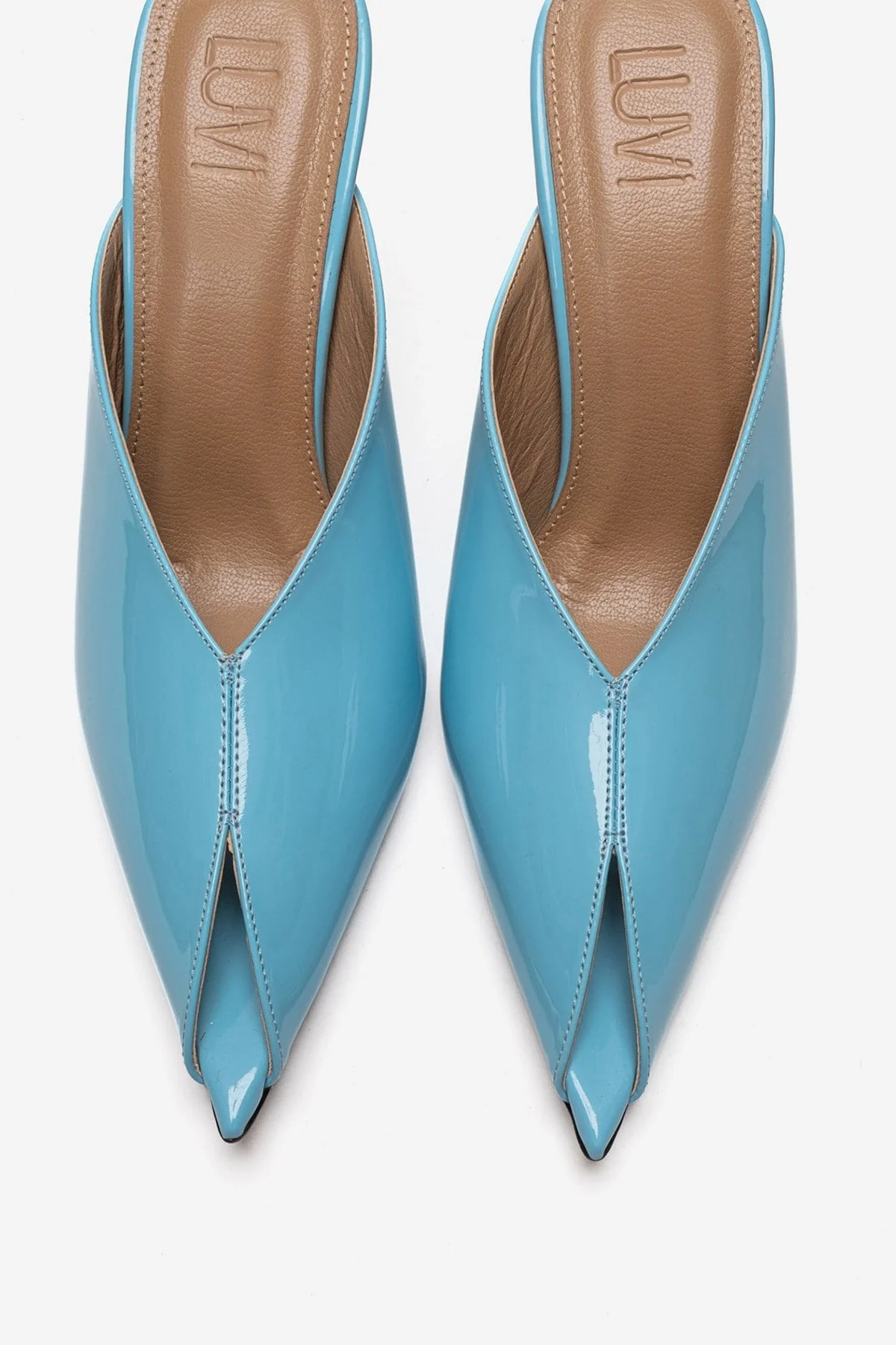 Mirena - Blue Genuine Leather Stiletto Mule (Women) - Image 2