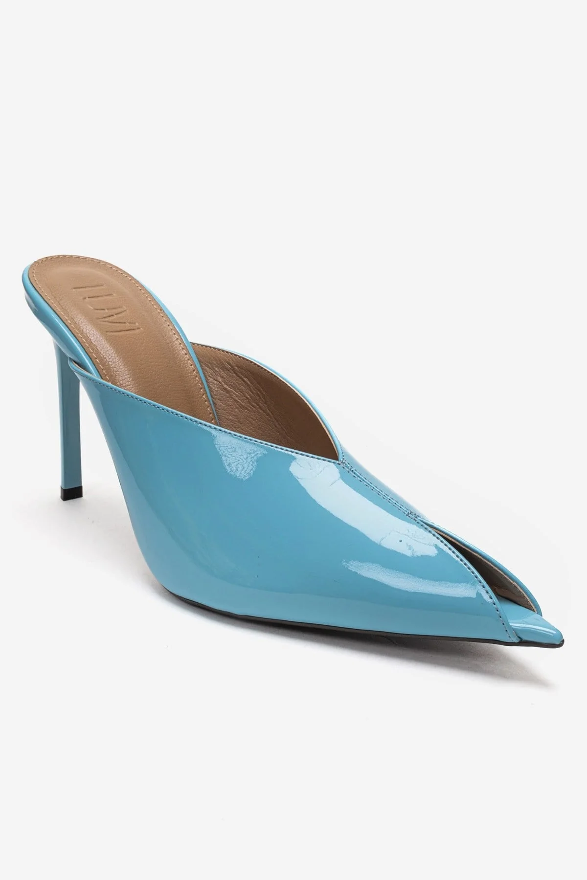 Mirena - Blue Genuine Leather Stiletto Mule (Women) - Image 3