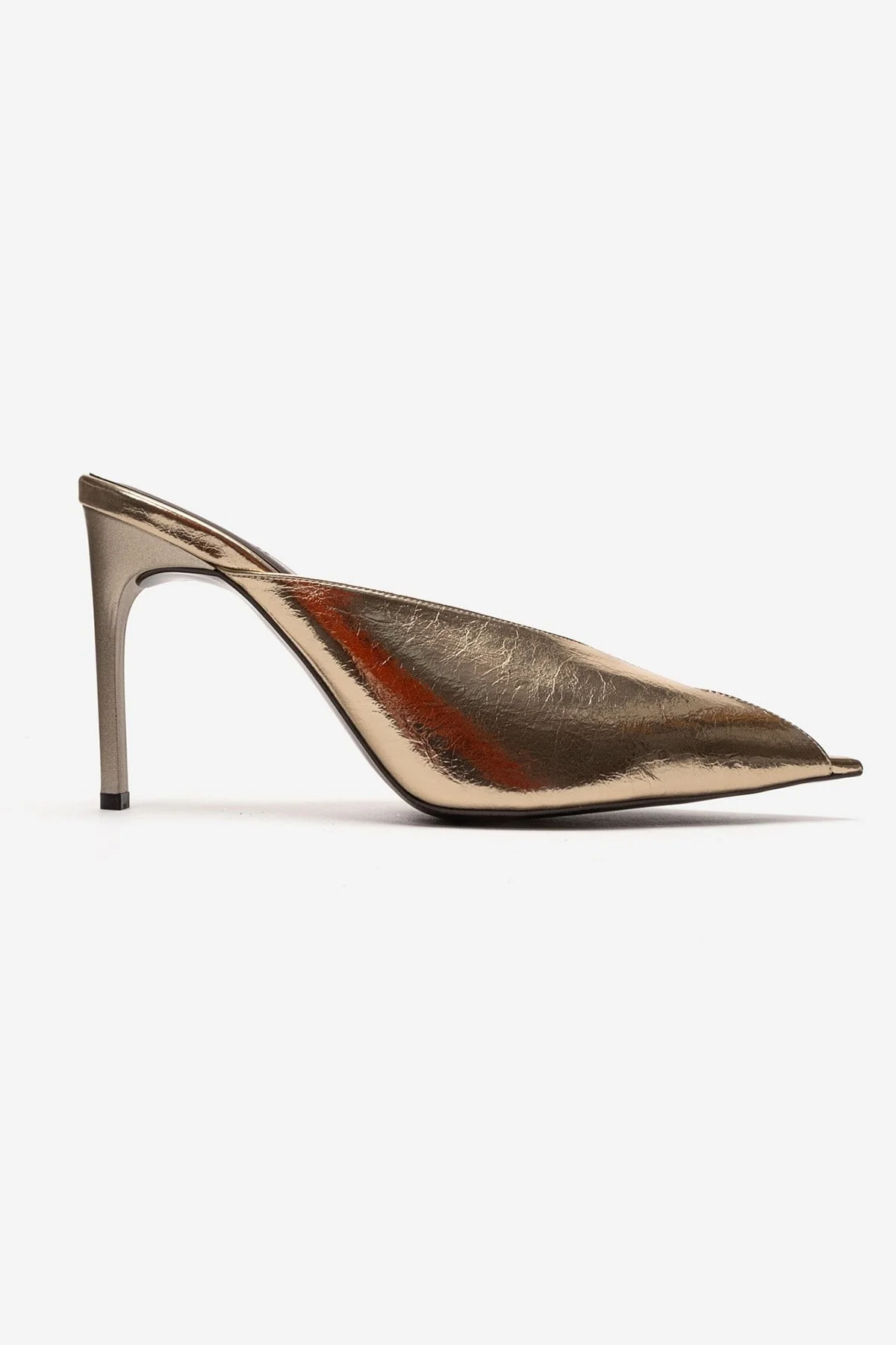 MIRENA - Gold Genuine Leather Stiletto Mule (Women) - Image 4