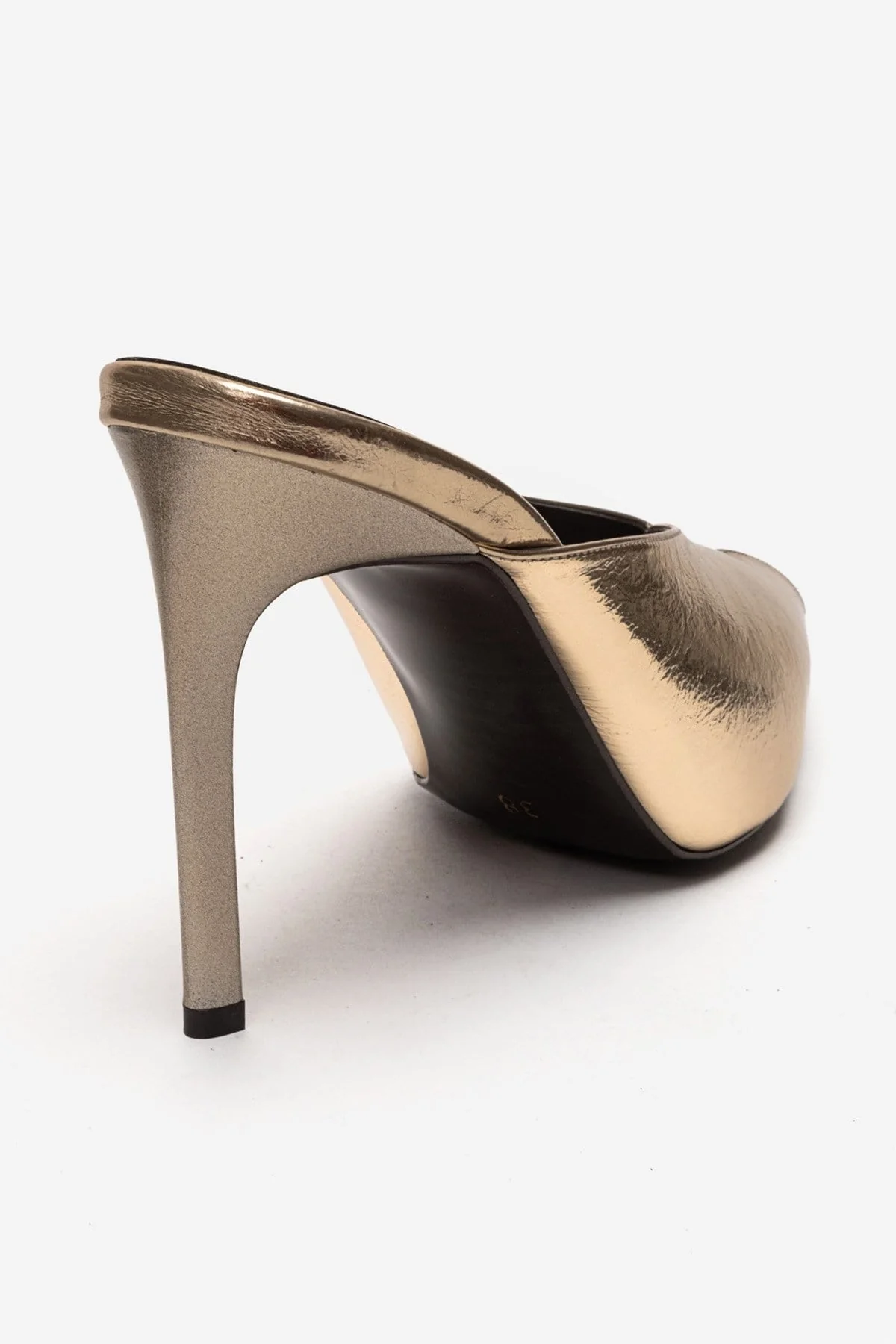 MIRENA - Gold Genuine Leather Stiletto Mule (Women) - Image 5