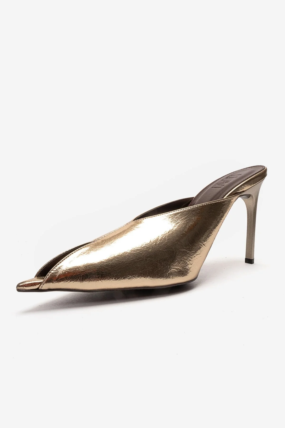 MIRENA - Gold Genuine Leather Stiletto Mule (Women) - Image 6
