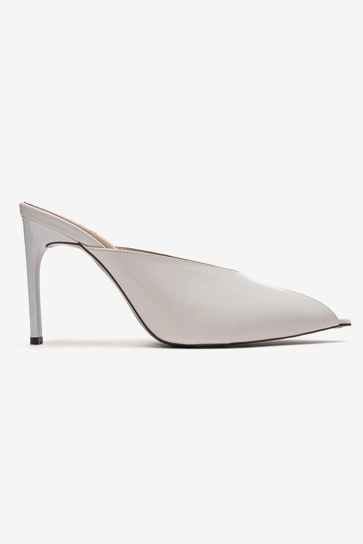 Mirena - White Genuine Leather Stiletto Mule (Women) - Image 4