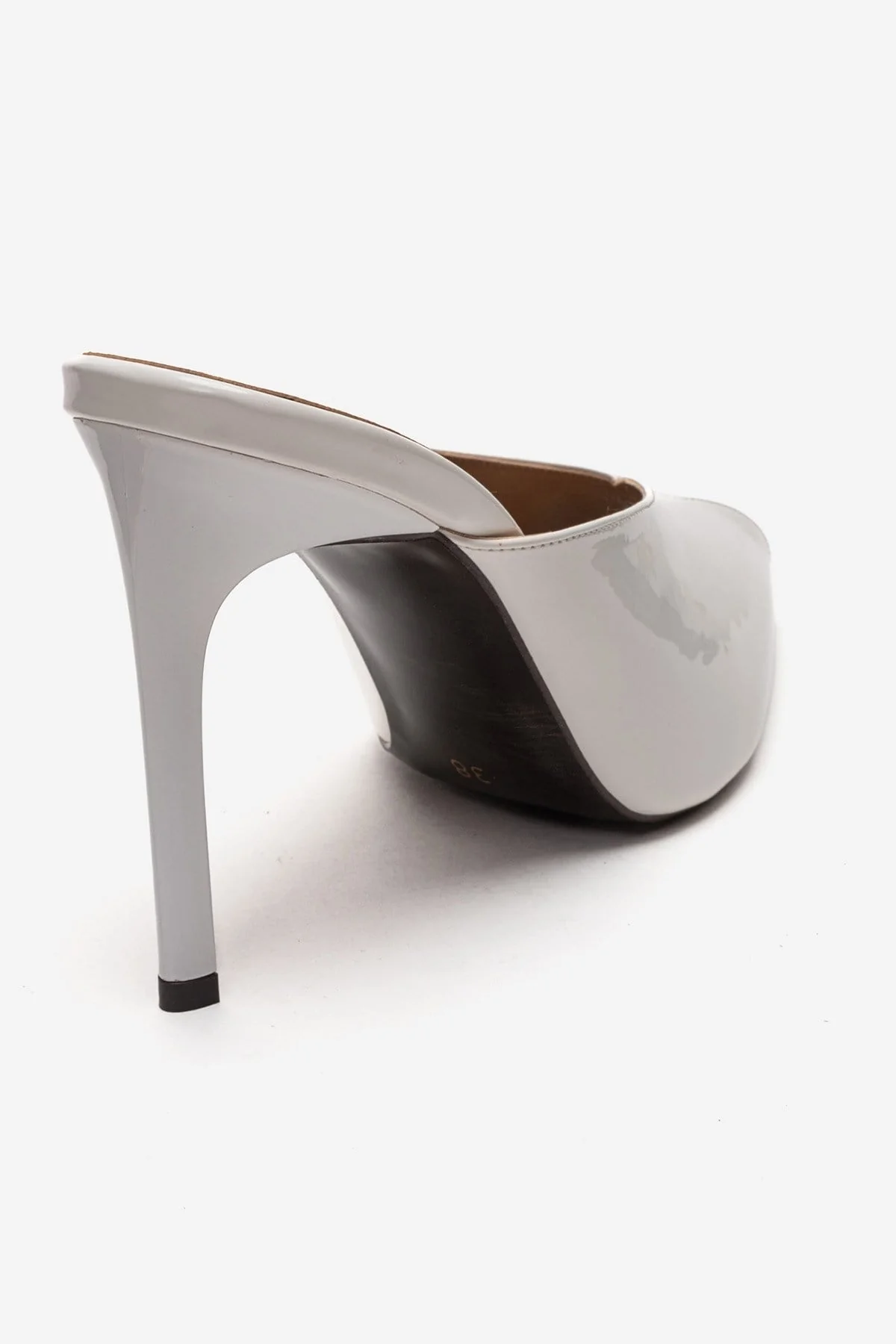 Mirena - White Genuine Leather Stiletto Mule (Women) - Image 5