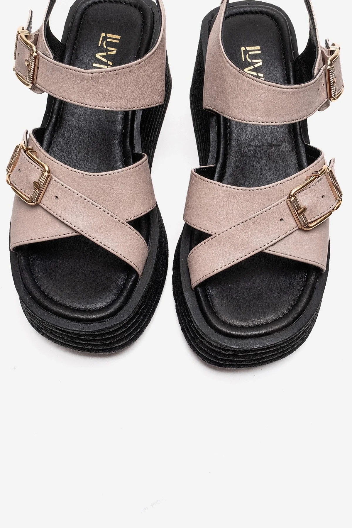 MIRETTE - Off-White Genuine Leather Platform Sandal (Women) - Image 2