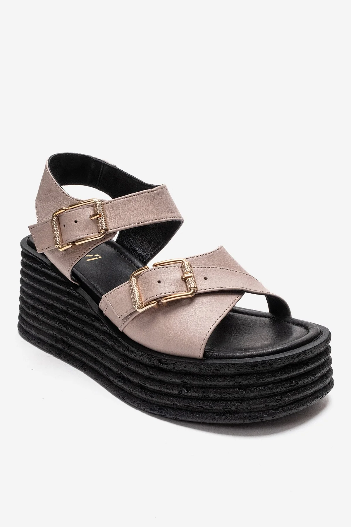 MIRETTE - Off-White Genuine Leather Platform Sandal (Women) - Image 3