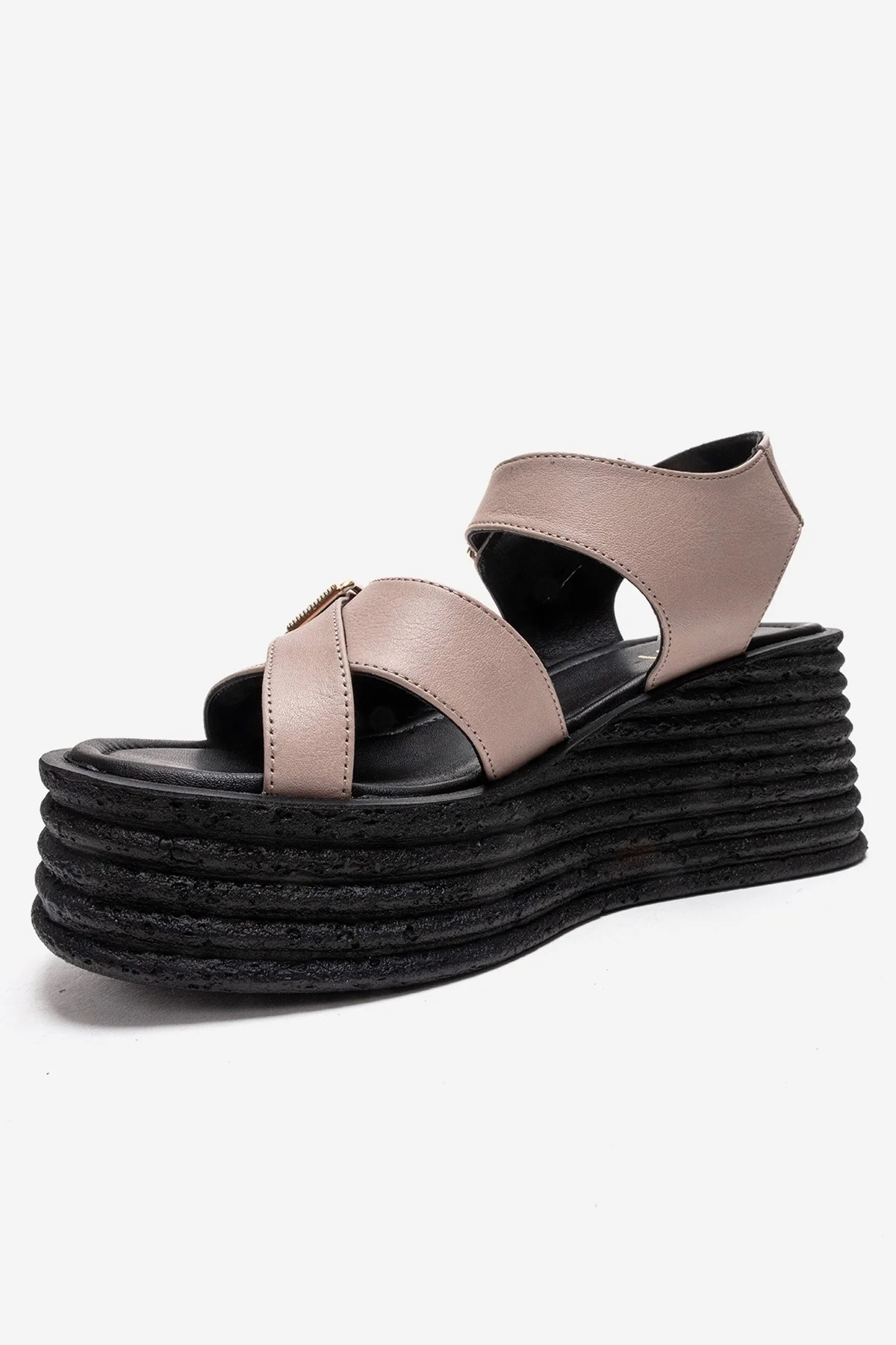 MIRETTE - Off-White Genuine Leather Platform Sandal (Women) - Image 6