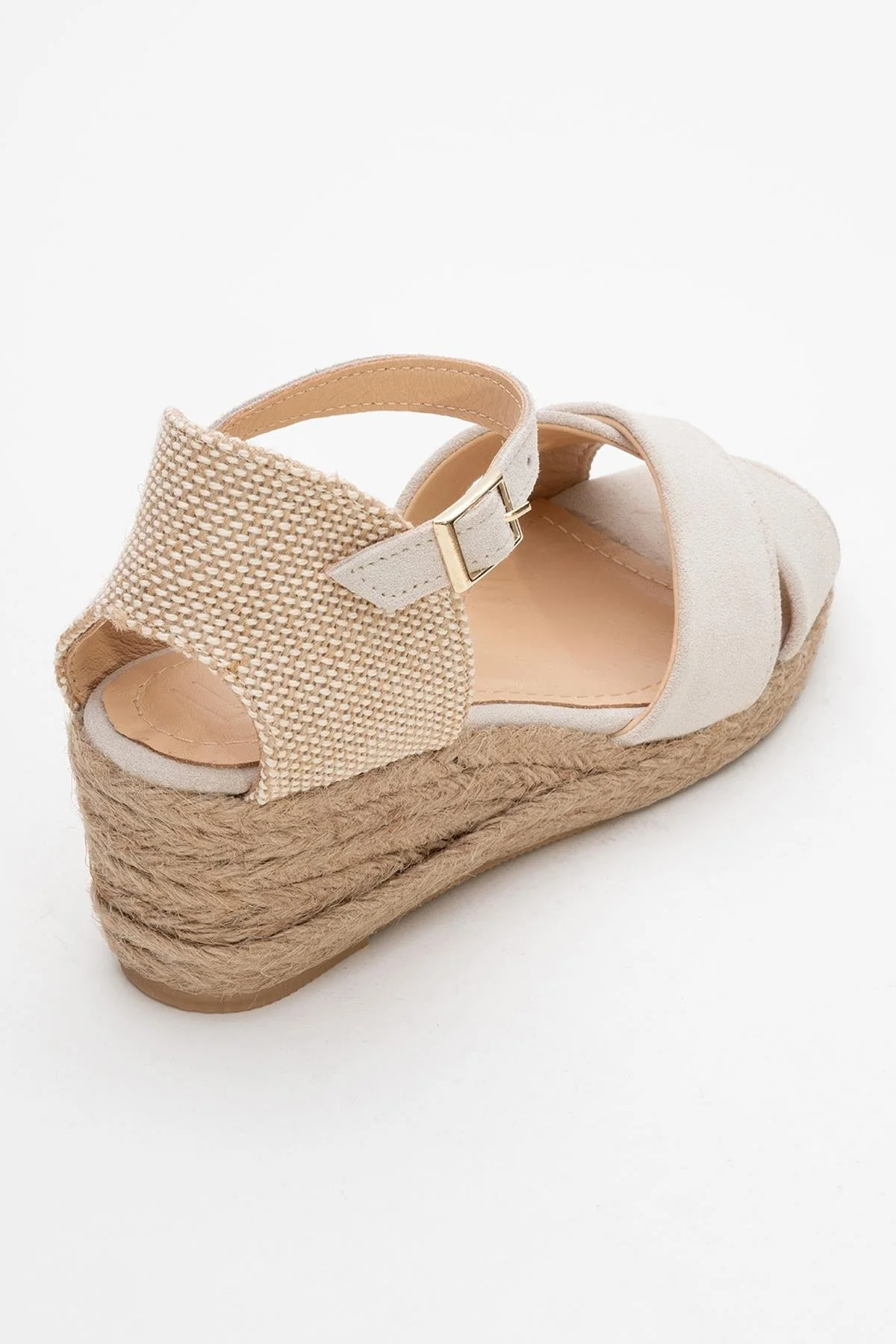 Miria - Beige Suede Leather Platform Espadrille (Women) - Image 5