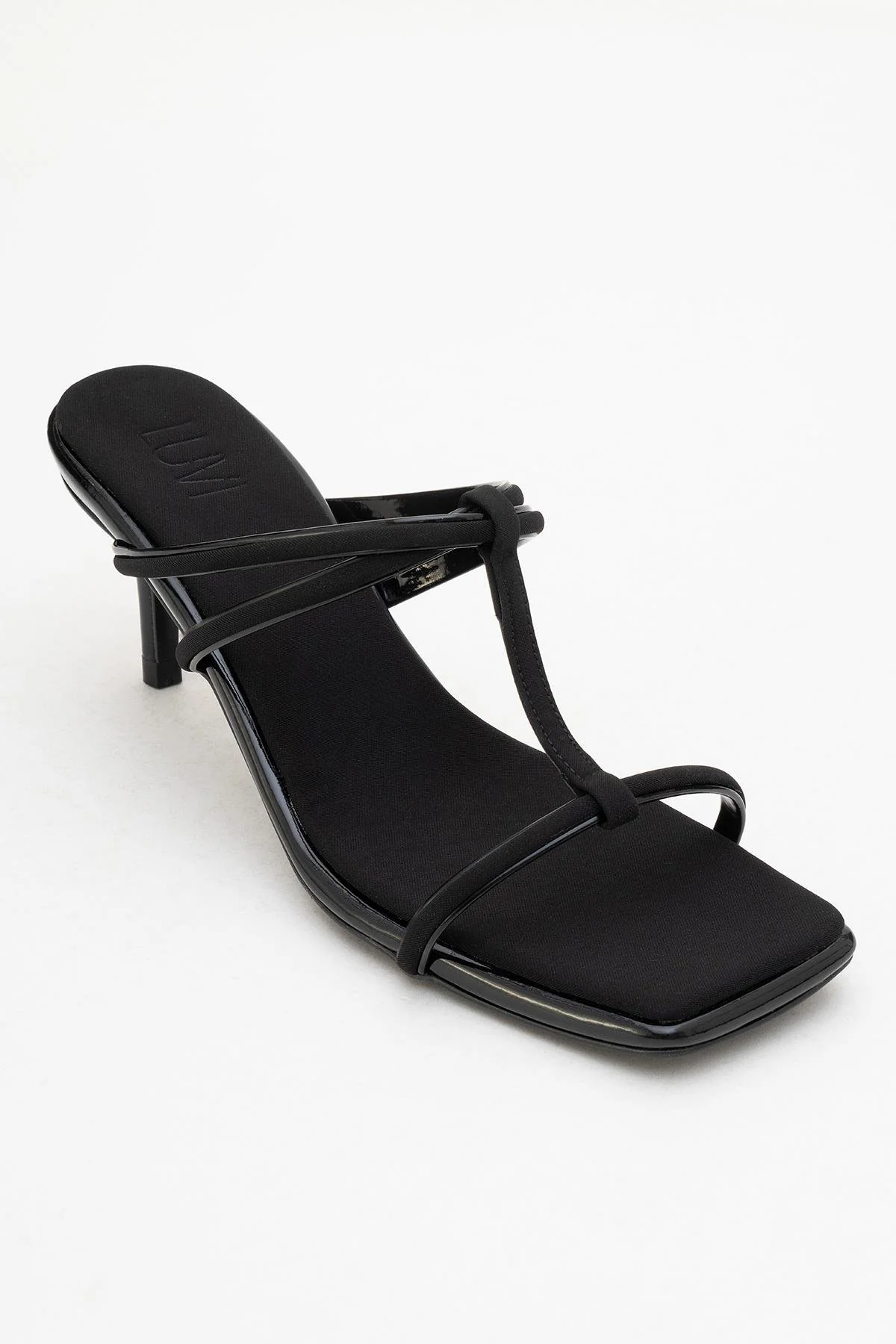 Mocha Black Square‑Toe Thin‑Strap Heel Sandal (Women) - Image 3