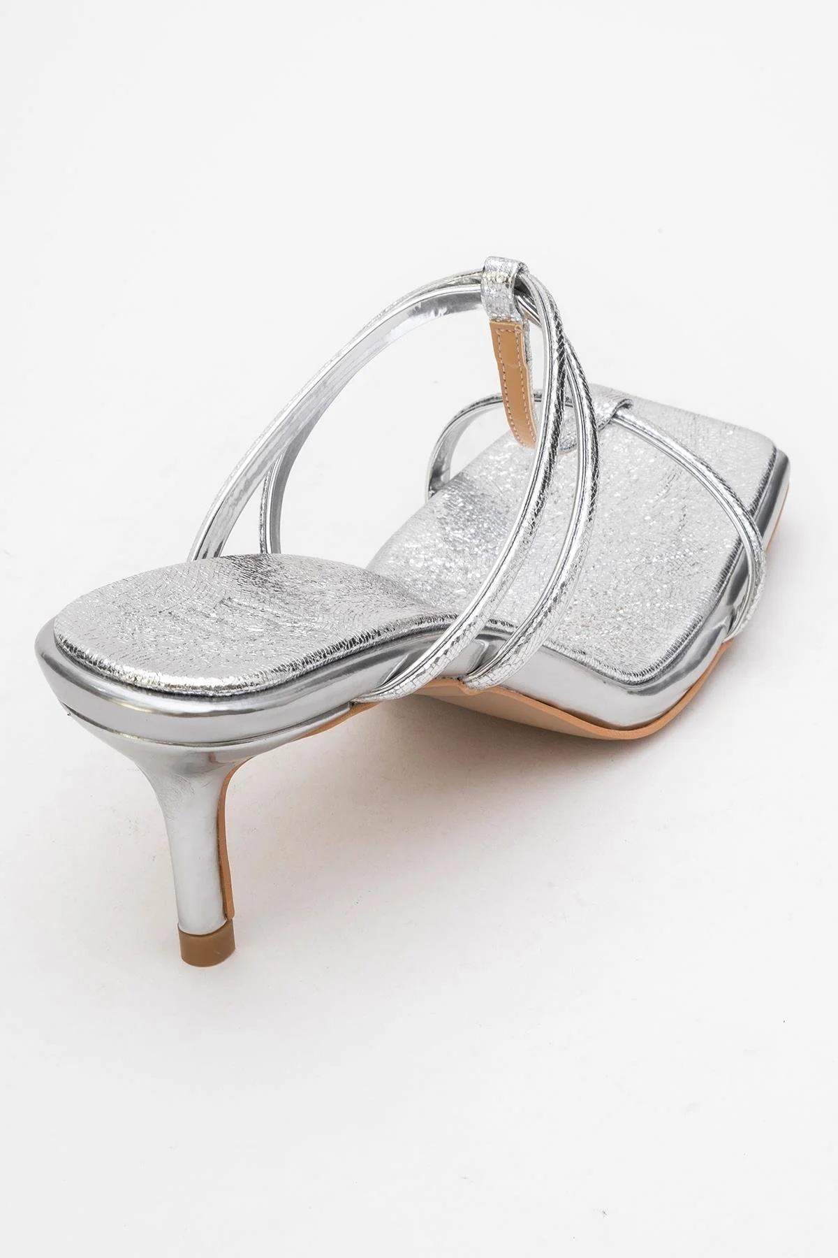 Mocha White Square‑Toe Thin‑Strap Heel Sandal (Women) - Image 5