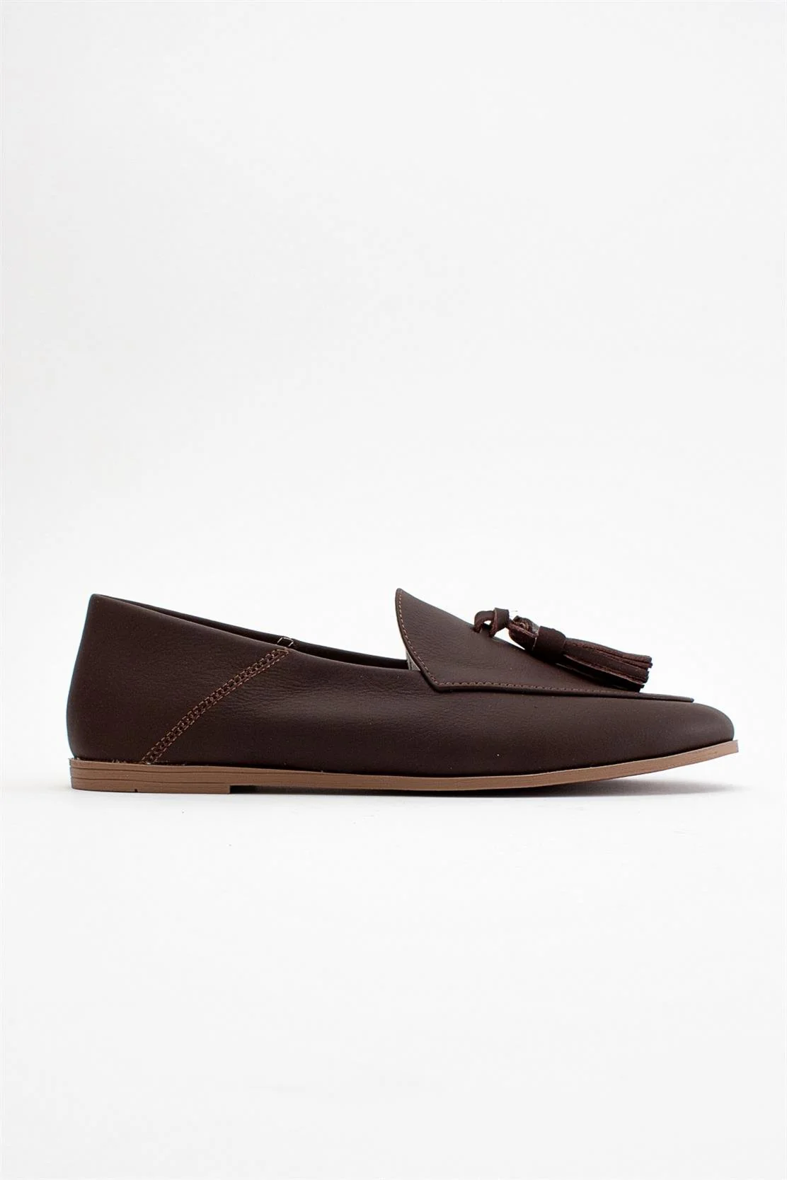 Mona - Brown Soft Leather Tassel Loafers (Women) - Image 6