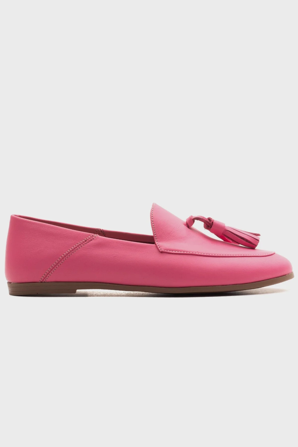 Mona - Pink Soft Leather Tassel Loafers (Women) - Image 5