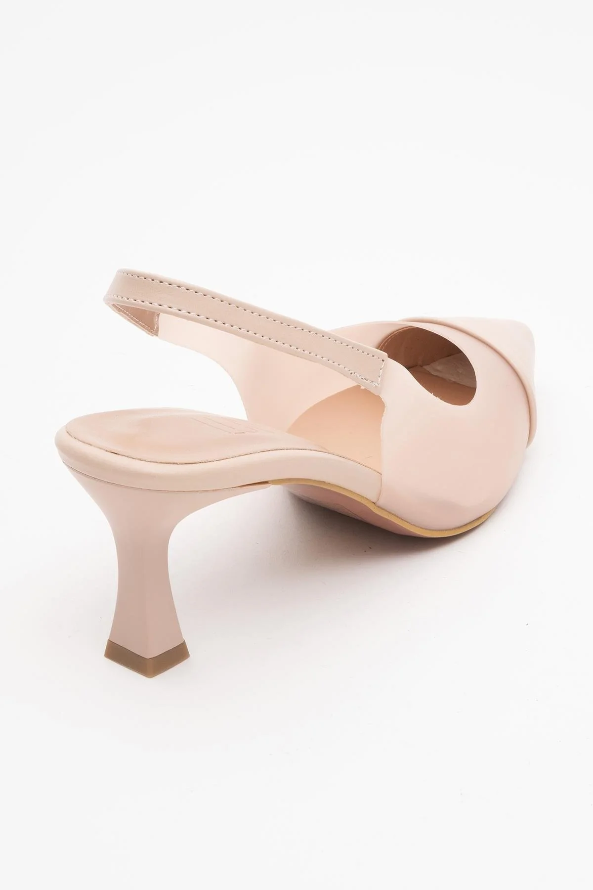 Moore - Beige Transparent Back Pointed Toe High Heel (Women) - Image 4