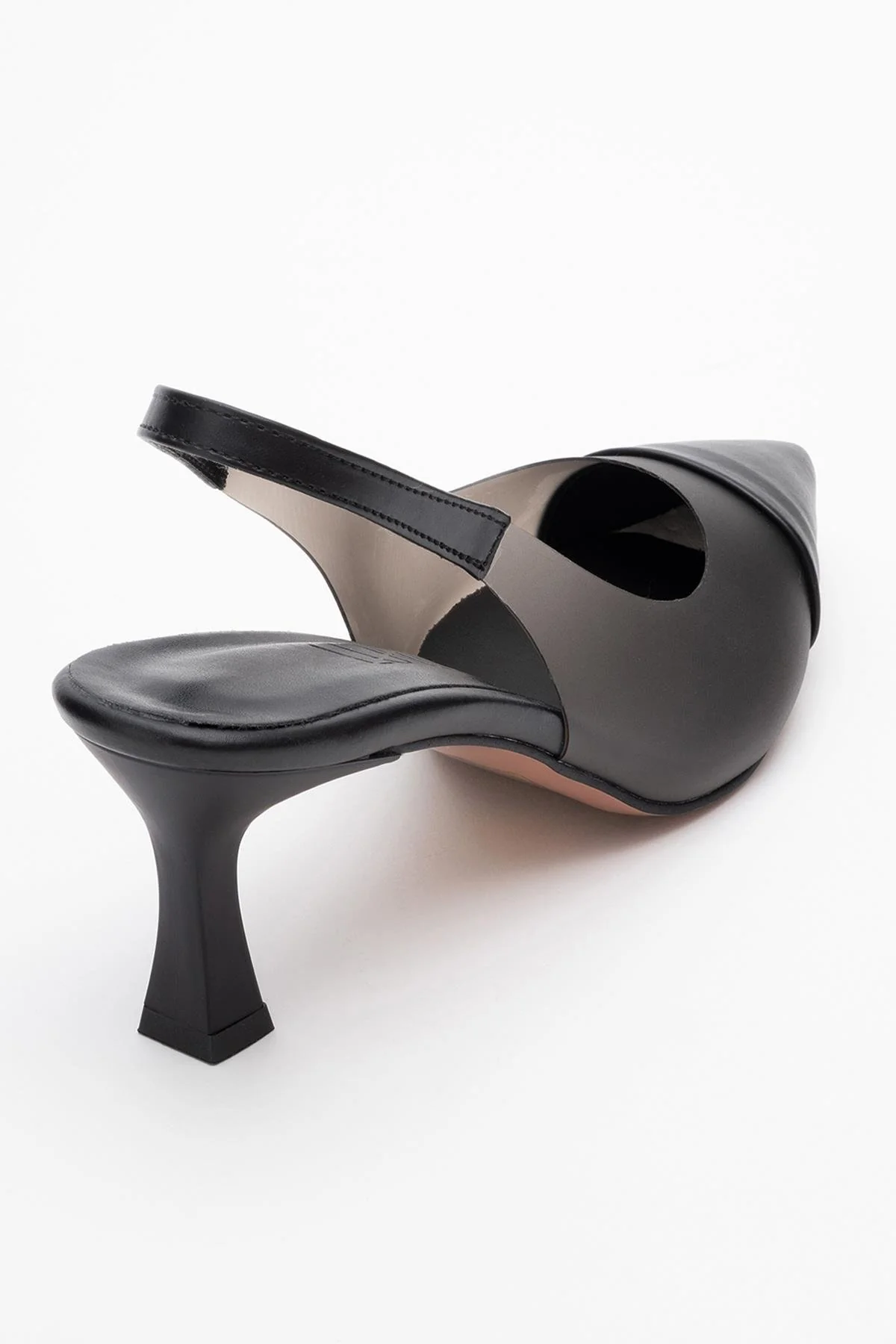 Moore - Black Transparent Open Back Pointed Toe Pump (Women) - Image 4