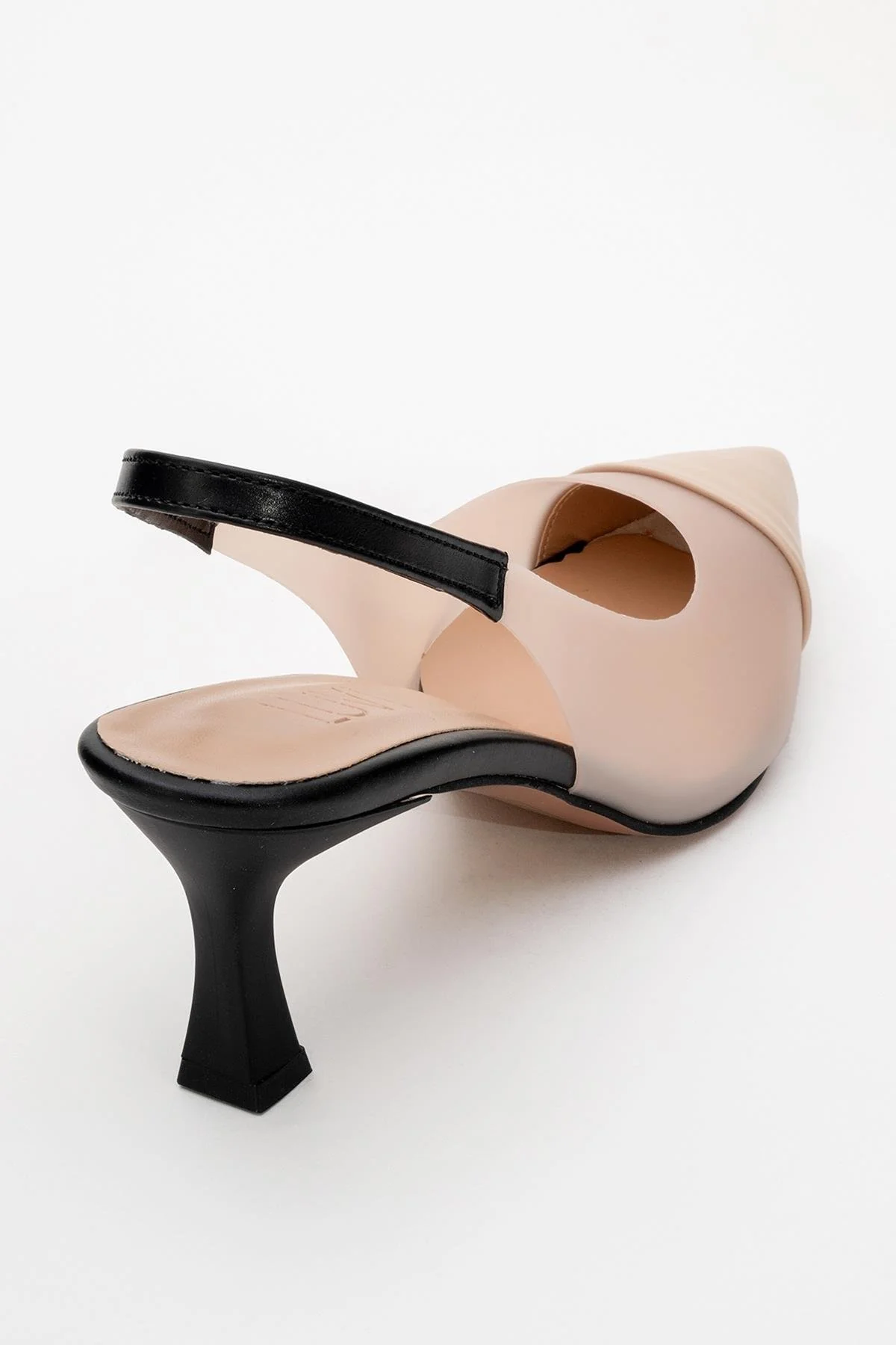 Moore - Nude/Black Transparent Open-Back Pointed Toe High Heel (Women) - Image 4