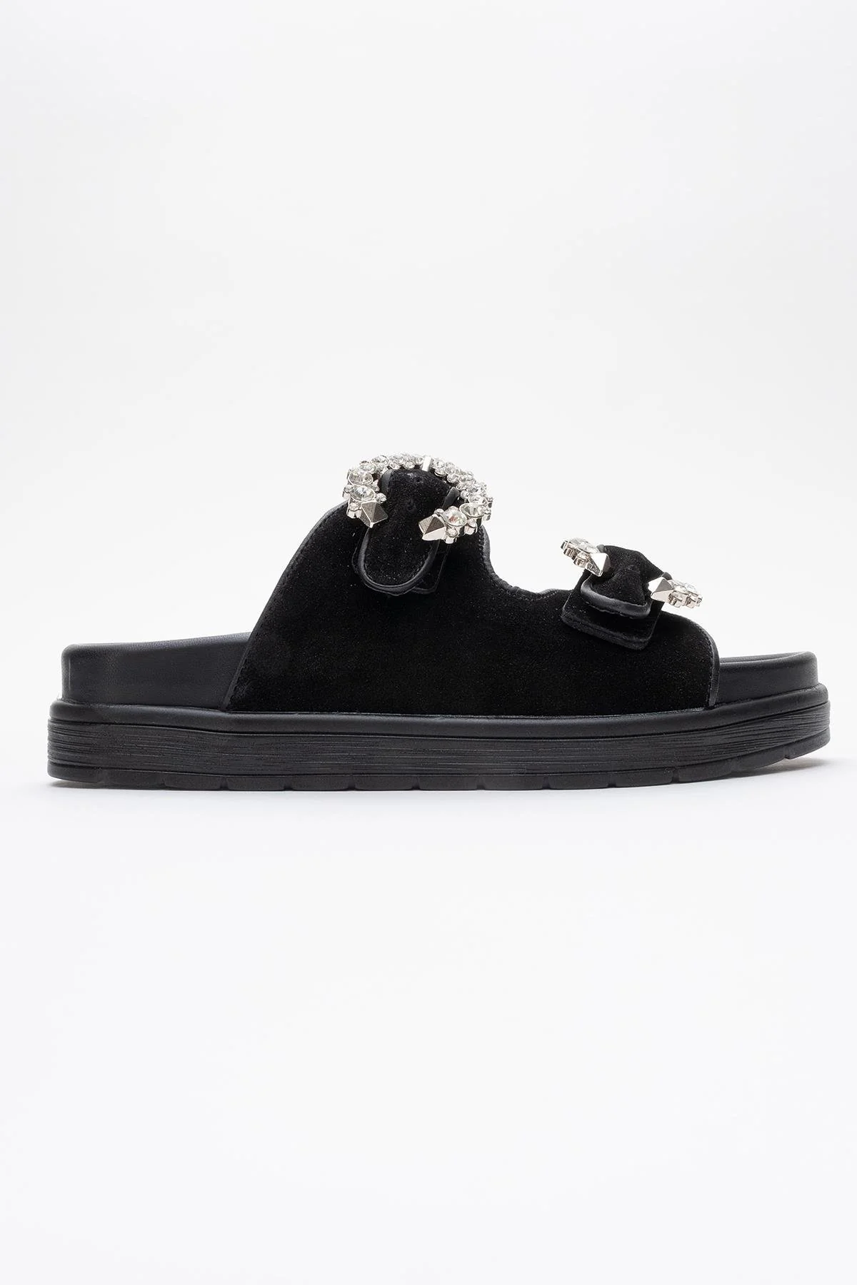 Morelia - Black Suede Leather Slide Sandal (Women) - Image 6