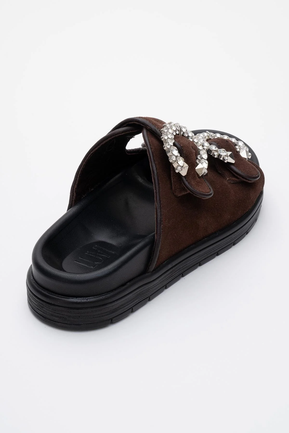 Morelia - Brown Suede Leather Slide Sandal (Women) - Image 5