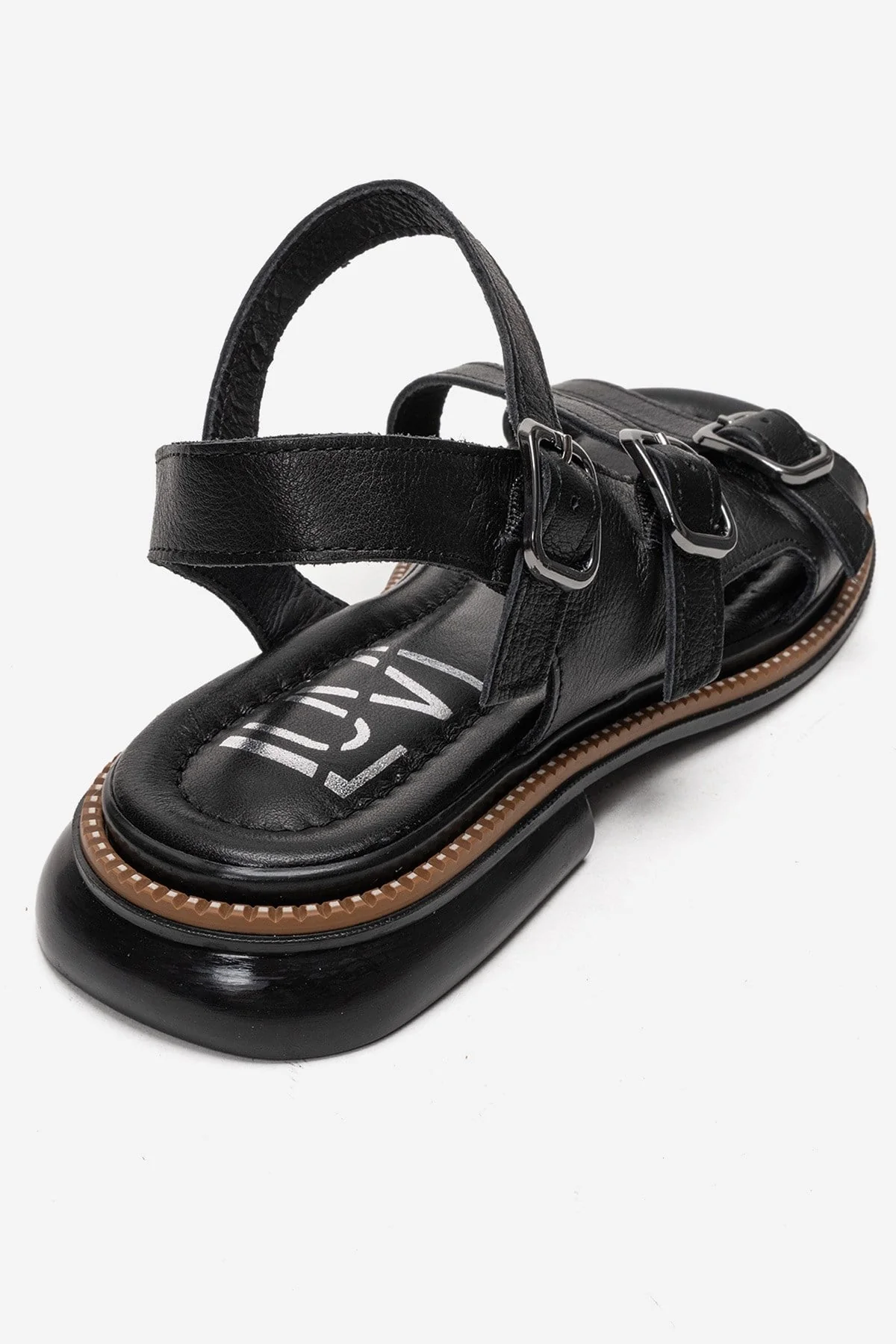 MOREZ - Black Genuine Leather Sandal (Women) - Image 5