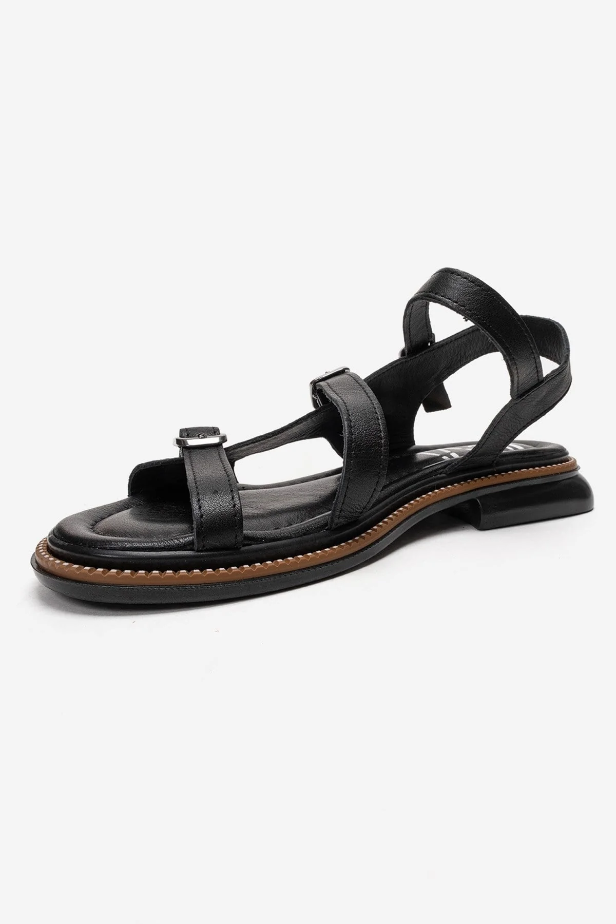 MOREZ - Black Genuine Leather Sandal (Women) - Image 6