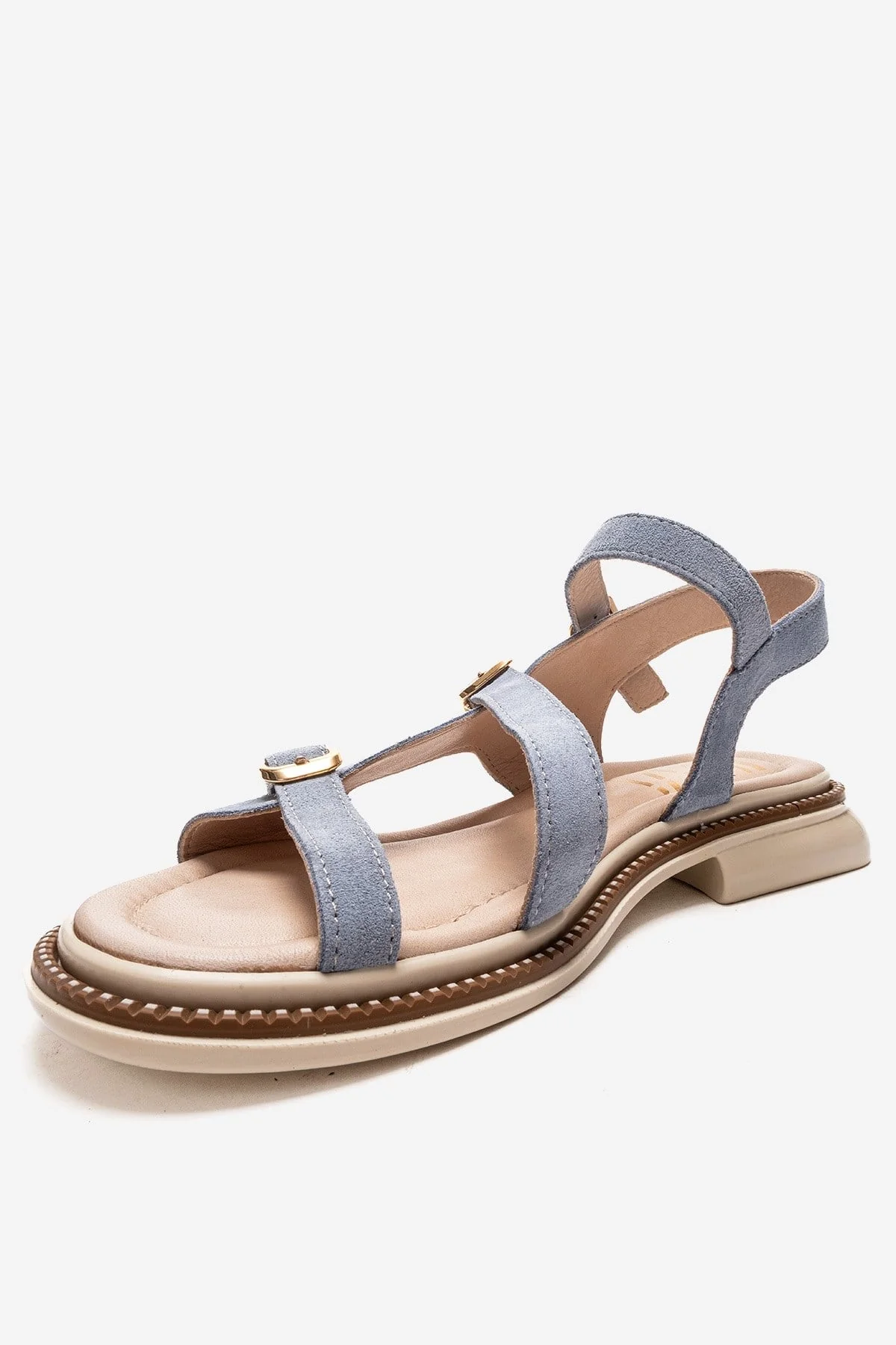 MOREZ - Blue Genuine Suede Leather Sandal (Women) - Image 6