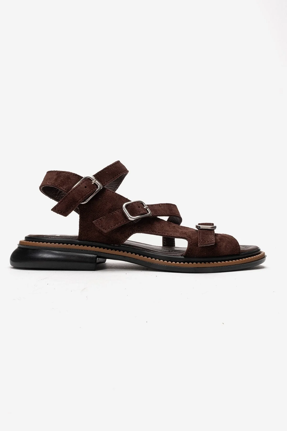 MOREZ - Brown Genuine Leather Suede Slingback Sandal (Women) - Image 4