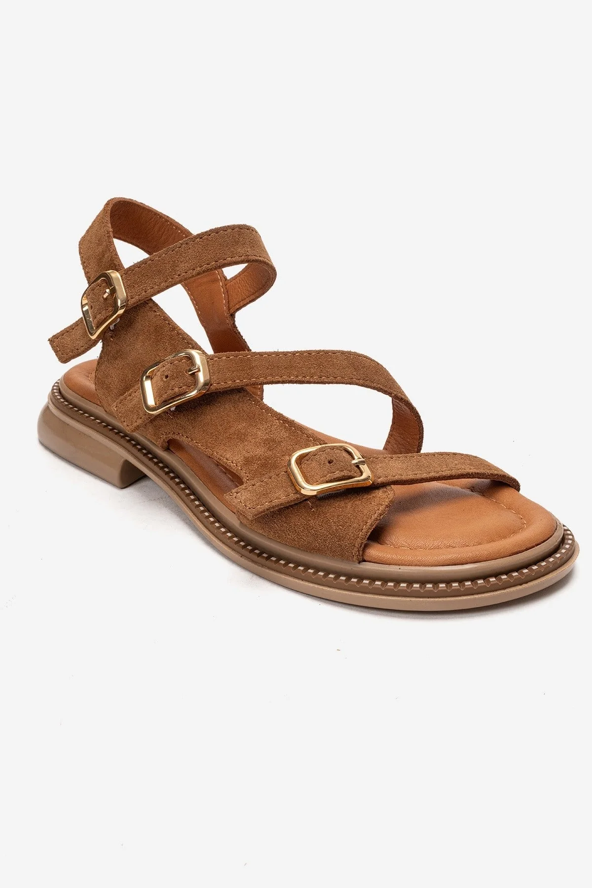MOREZ - Camel Genuine Leather Sandal (Women) - Image 3
