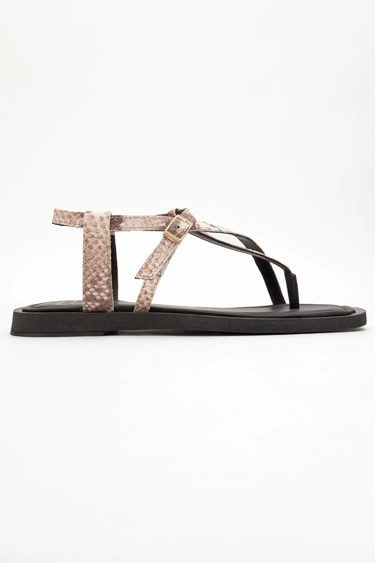 Morgana Brown Leather Thong Sandal (Women) - Image 6