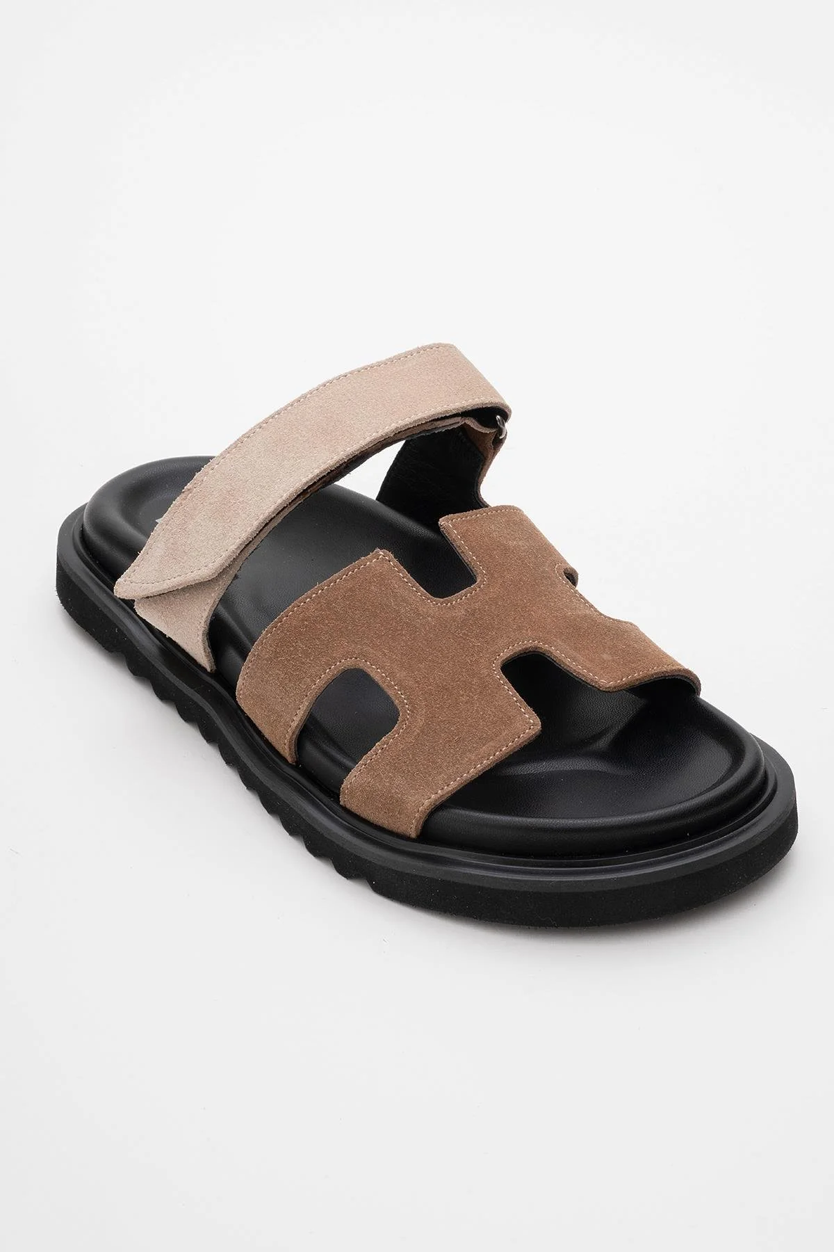 Morte - Cognac Beige Suede Leather Slide Sandal (Women) - Image 3