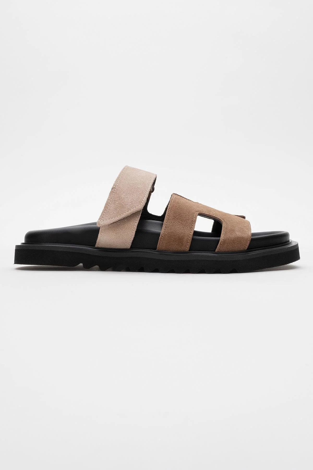 Morte - Cognac Beige Suede Leather Slide Sandal (Women) - Image 6