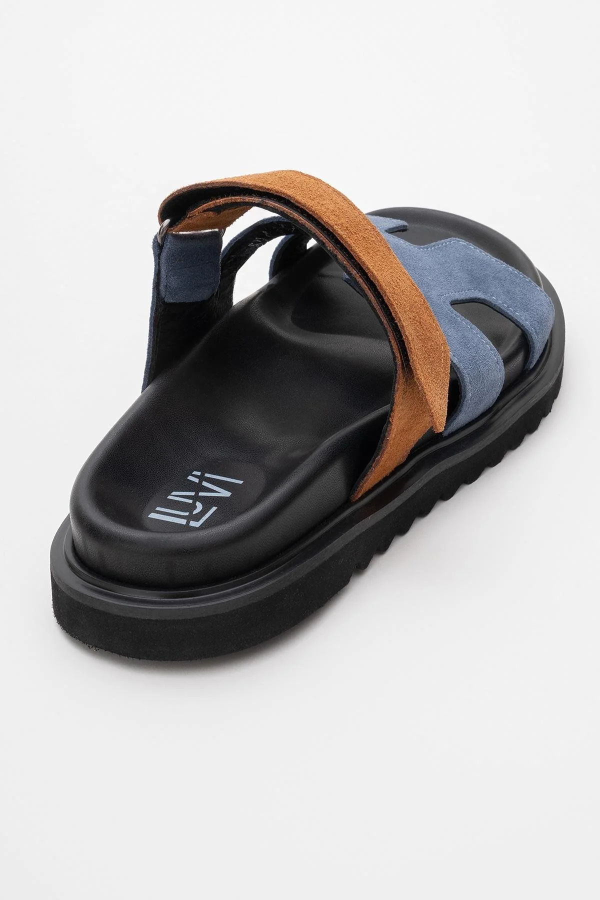 Morte - Navy Cognac Suede Leather Slide Sandal (Women) - Image 5