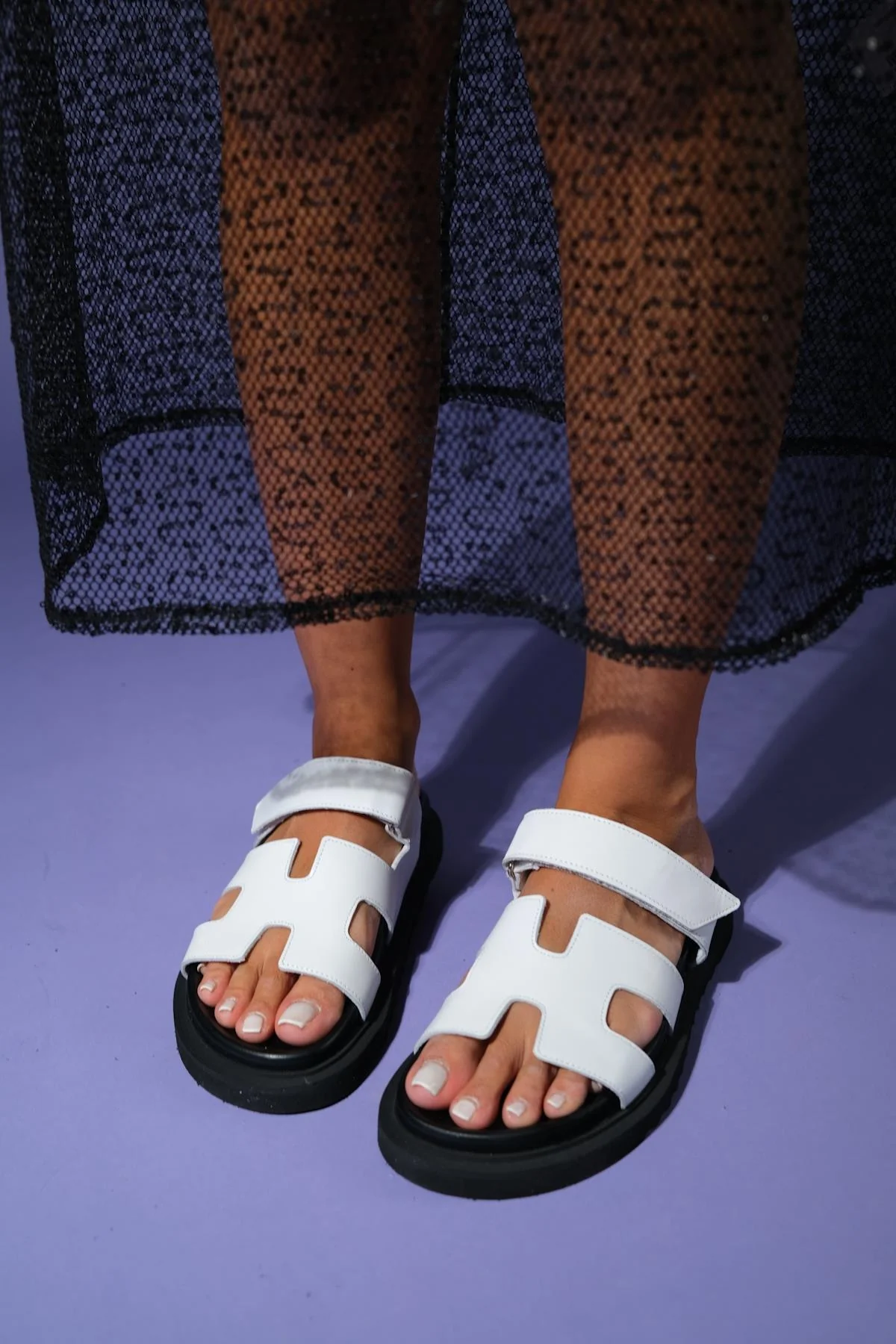 Morte - White Leather Slide Sandal (Women) - Image 7