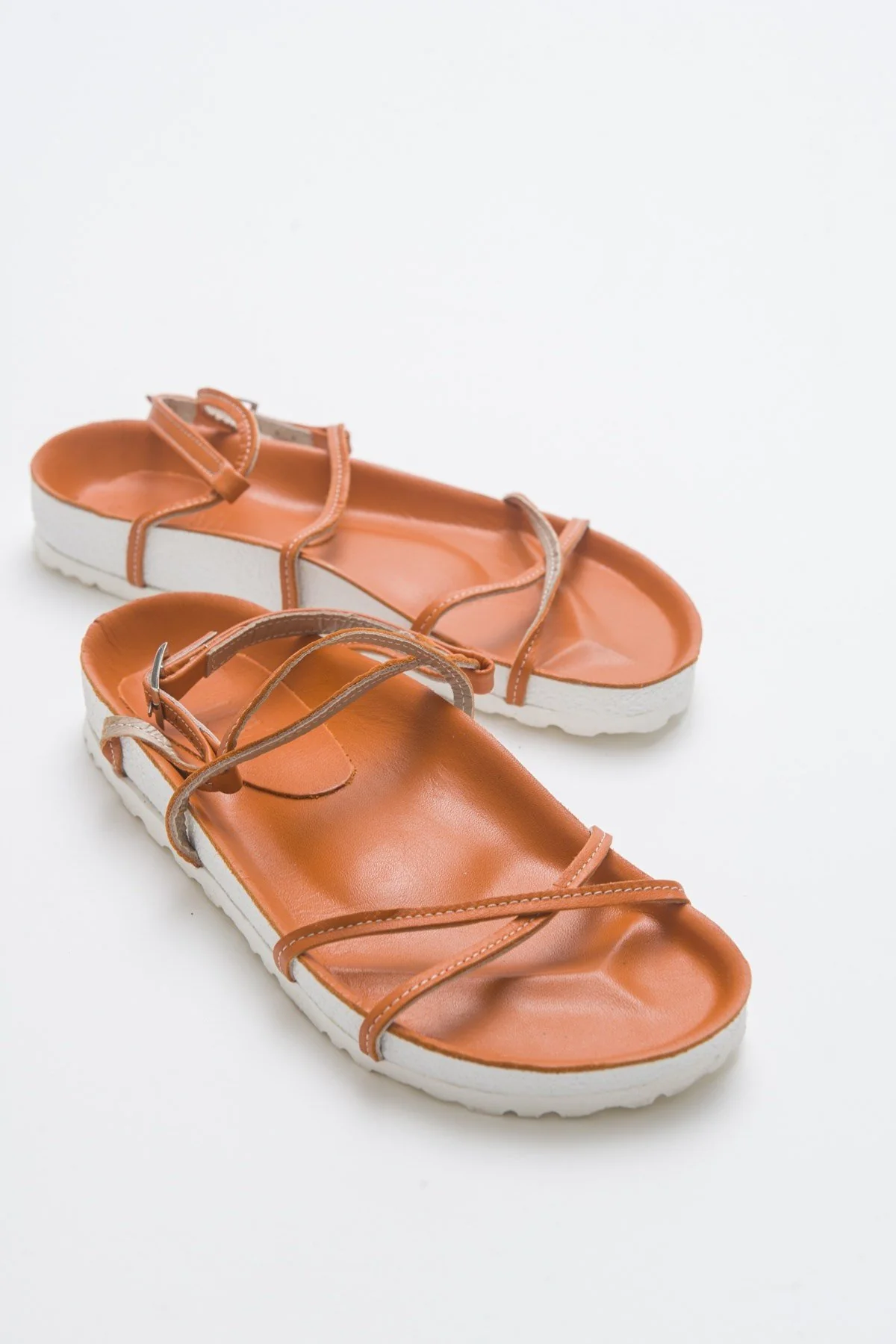 Muse - Orange Genuine Leather Sandal (Women)