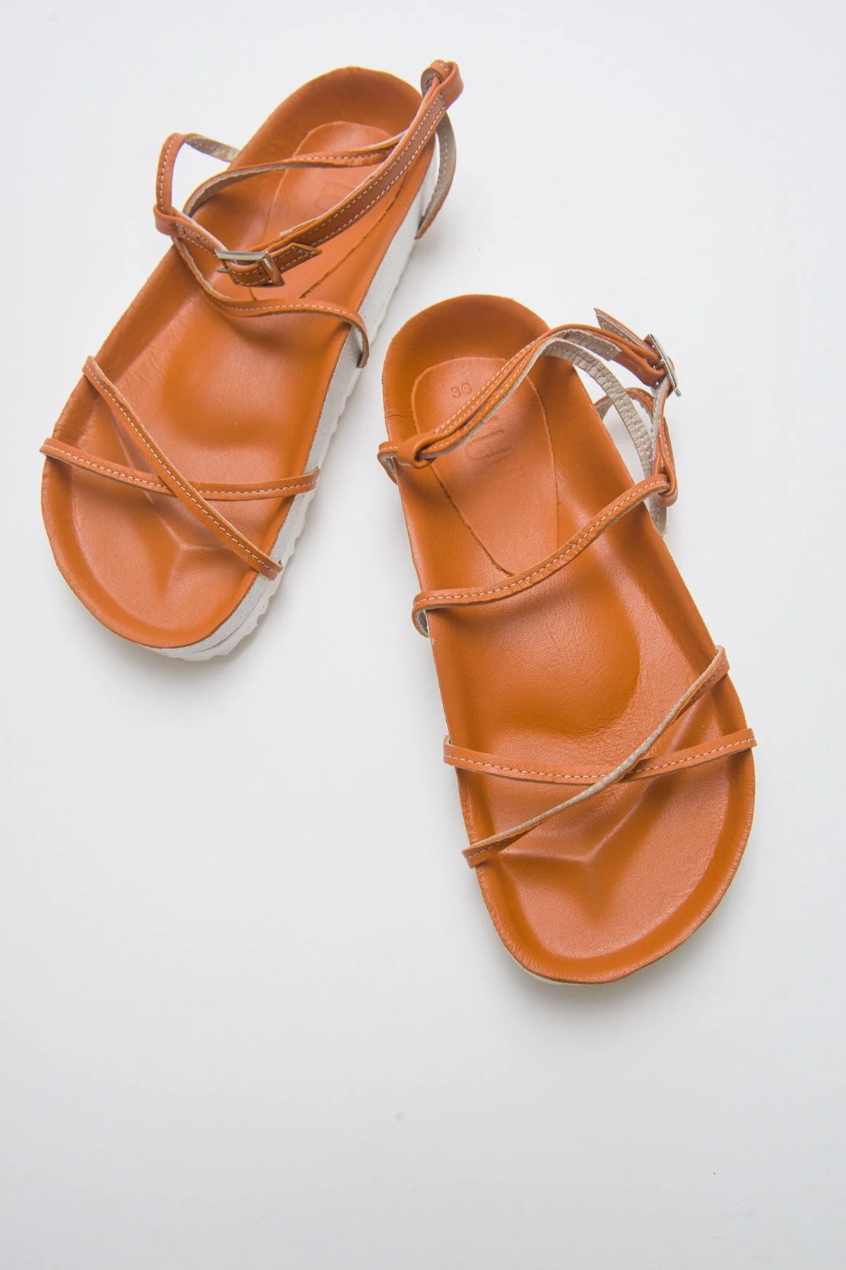 Muse - Orange Genuine Leather Sandal (Women) - Image 2