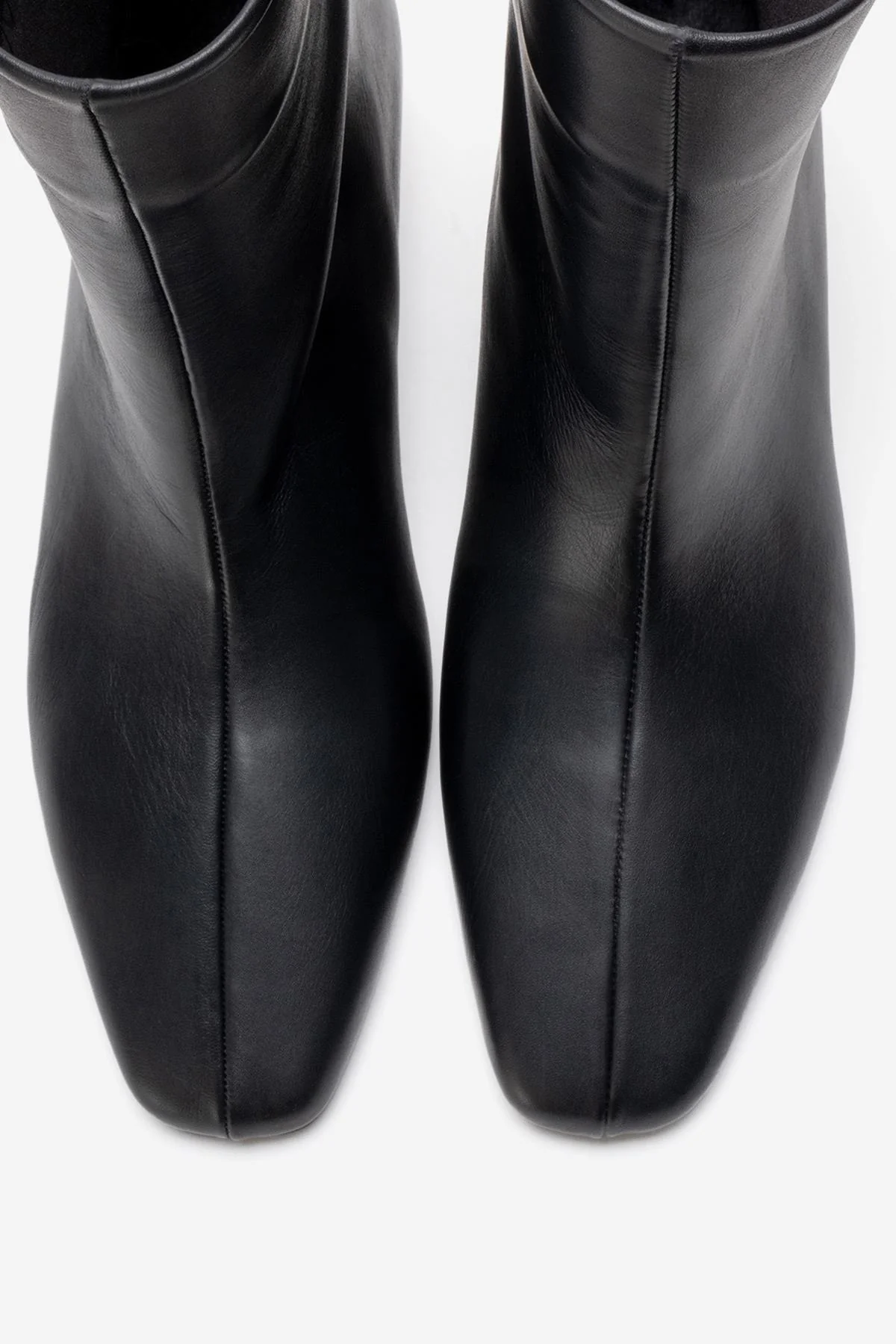 NACHO - Black Genuine Leather Minimal Block Heel Ankle Boot (Women) - Image 2