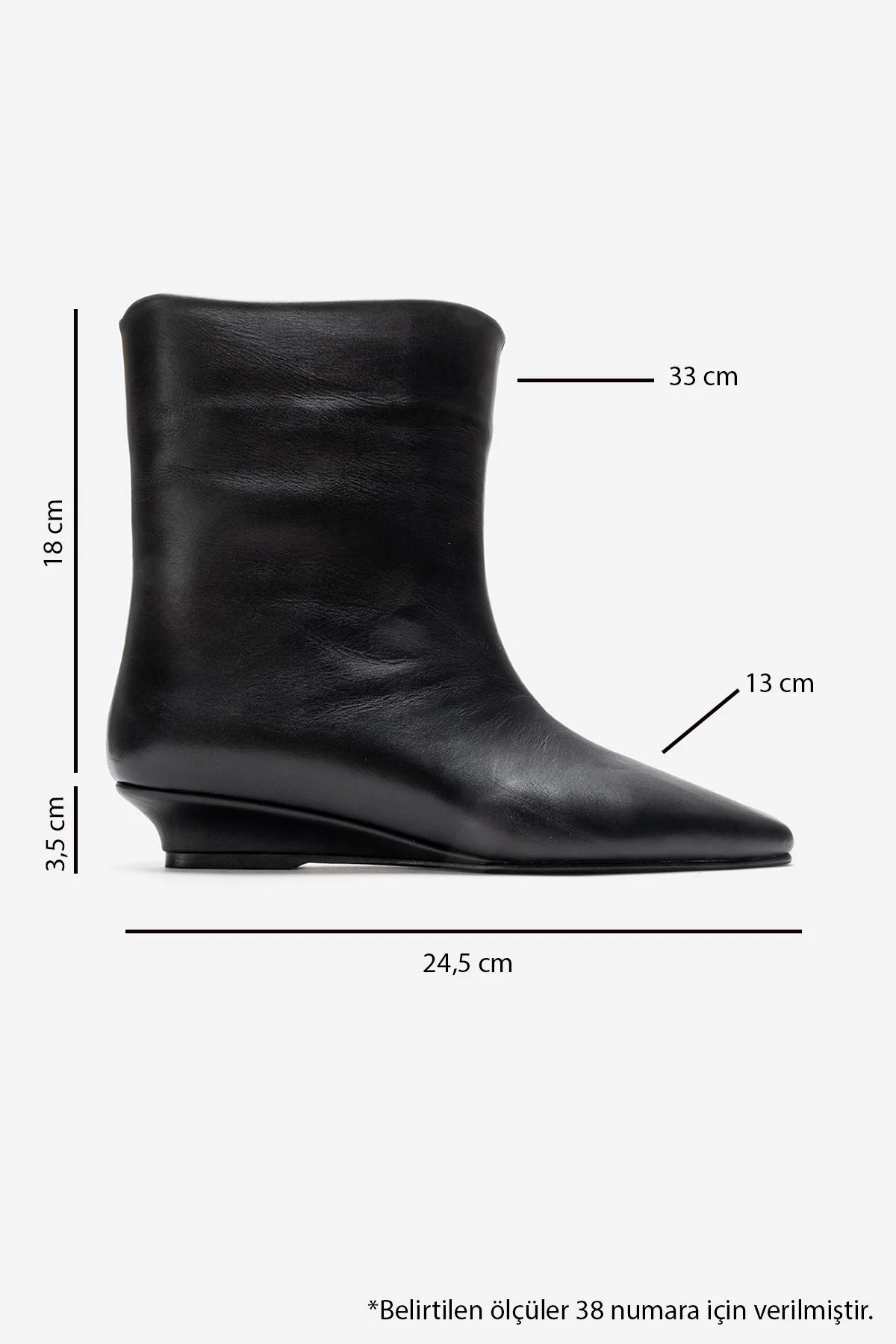 NACHO - Black Genuine Leather Minimal Block Heel Ankle Boot (Women) - Image 3