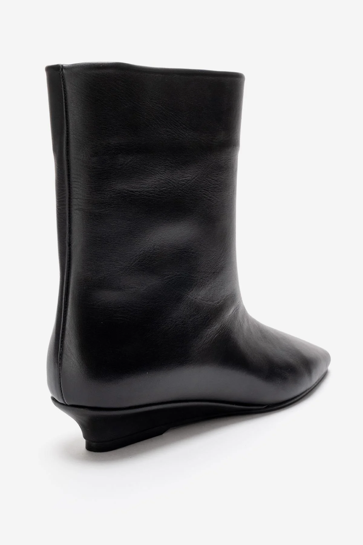NACHO - Black Genuine Leather Minimal Block Heel Ankle Boot (Women) - Image 4
