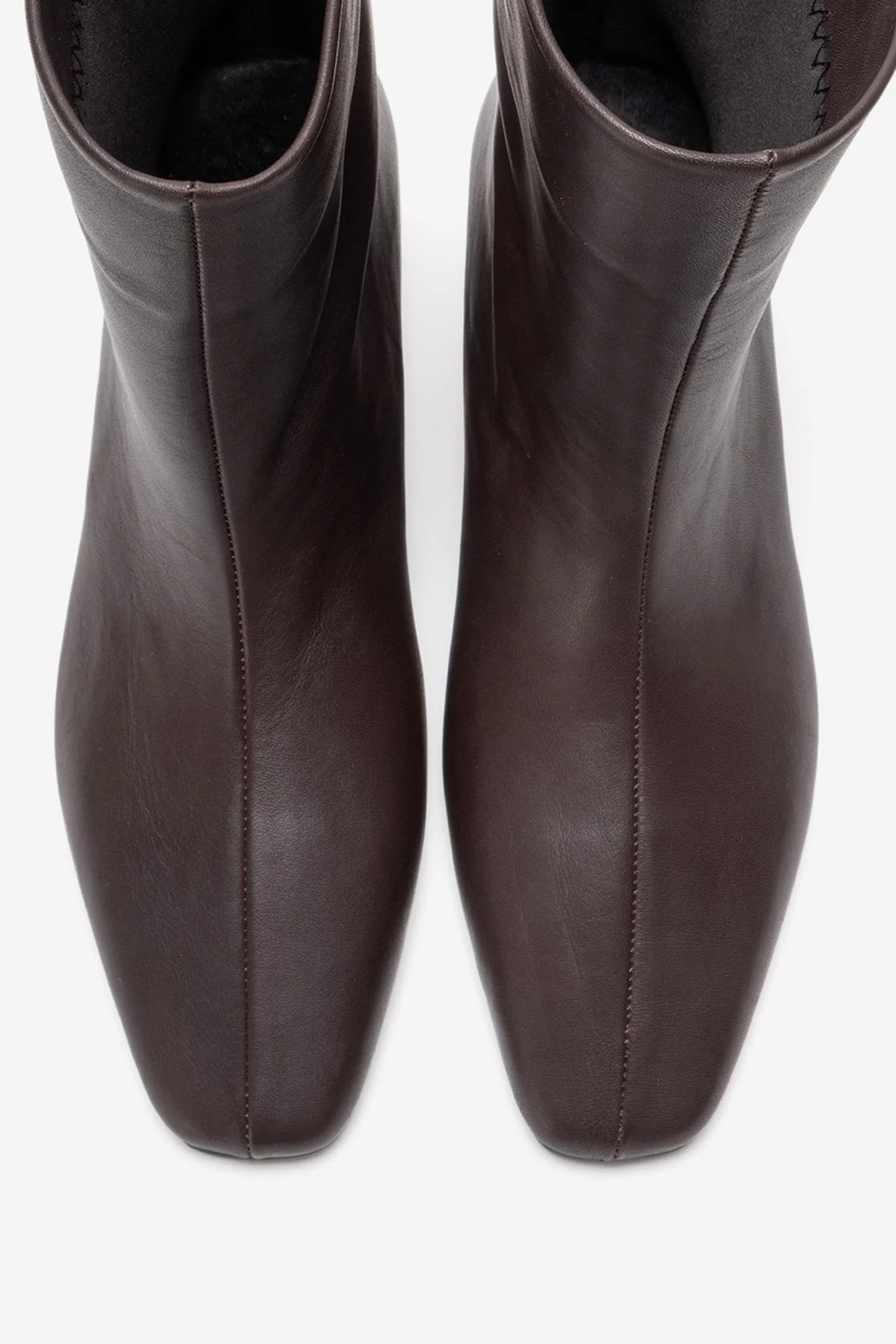 NACHO - Brown Genuine Leather Minimal Block Heel Ankle Boot (Women) - Image 2
