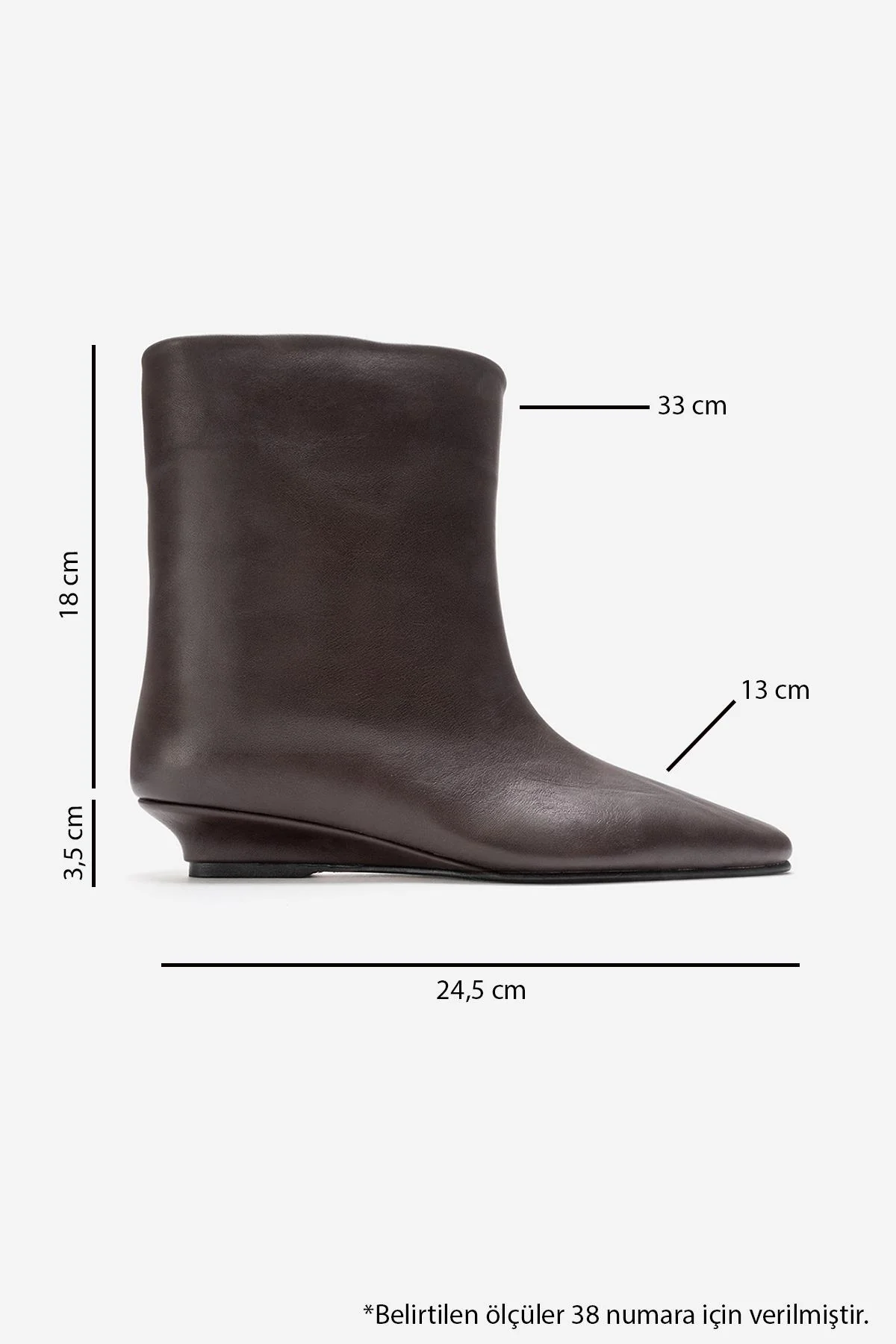 NACHO - Brown Genuine Leather Minimal Block Heel Ankle Boot (Women) - Image 3