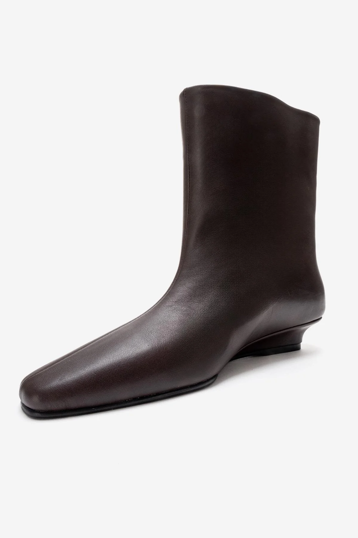 NACHO - Brown Genuine Leather Minimal Block Heel Ankle Boot (Women) - Image 6